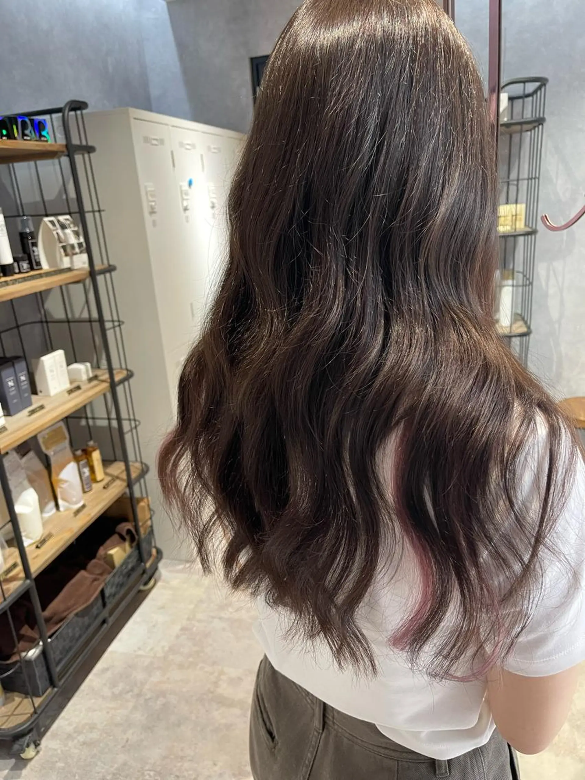 ロング カラー エクステ エクステ 福西 洋斗のヘアスタイル