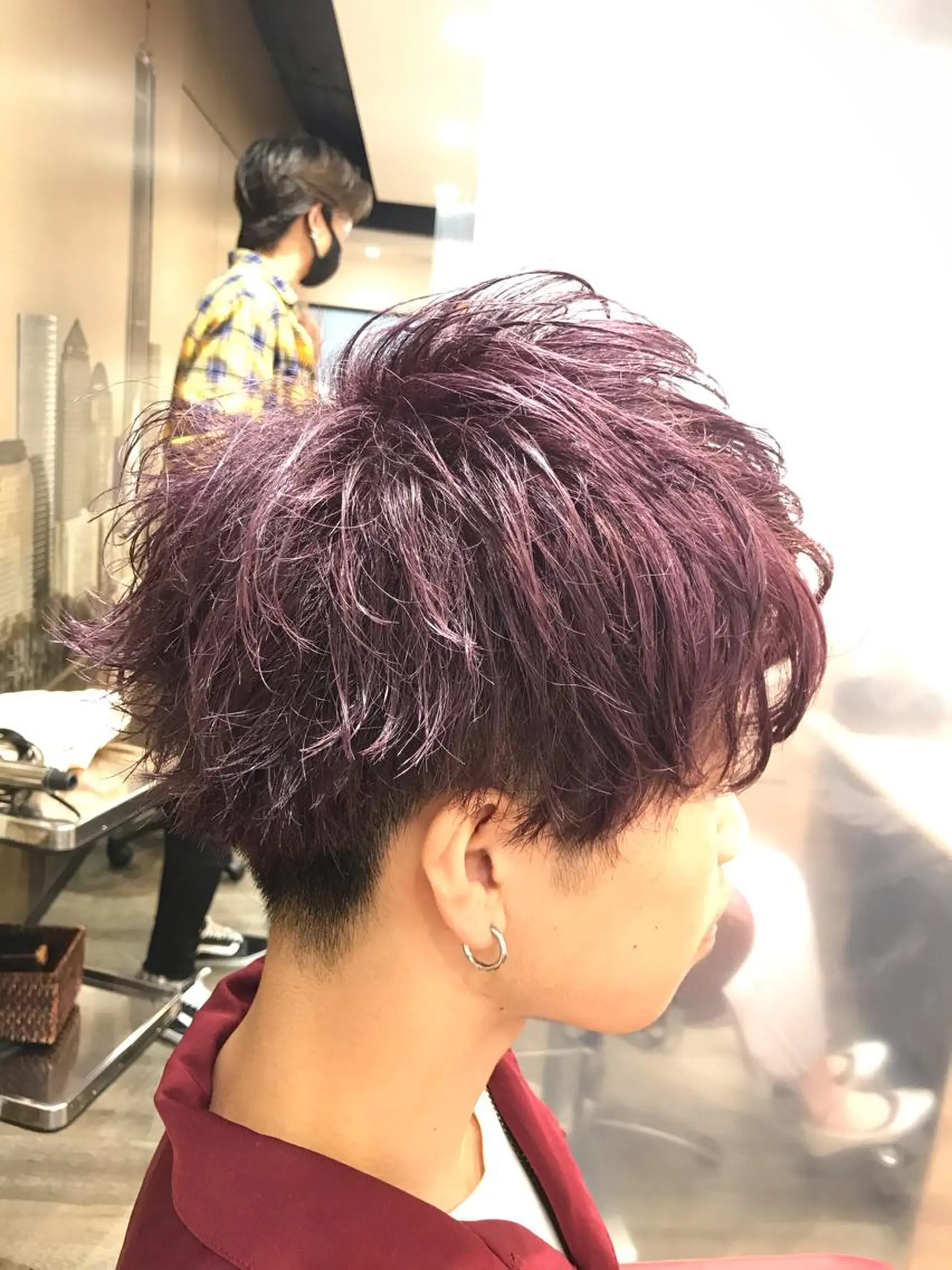 ショート カラー メンズ マッシュ パープルカラー 限定クーポン 💕大量更新ブリーチのヘアスタイル