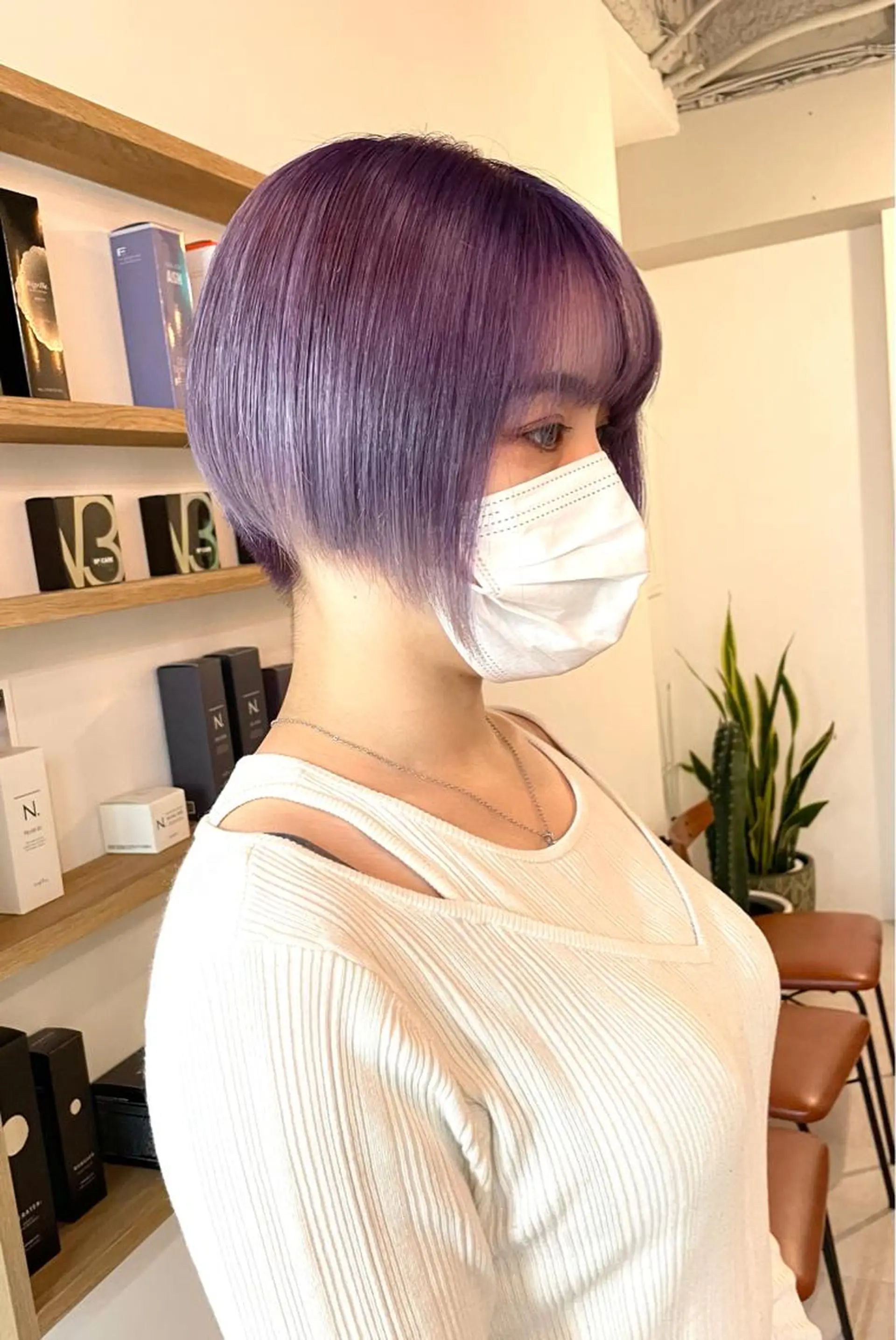 ショート カラー ブリーチ ケアブリーチ ハイトーンカラー ヘアカラー トリートメント 難波/心斎橋/ボブ/ 髪質改善/ハイトーンのヘアスタイル