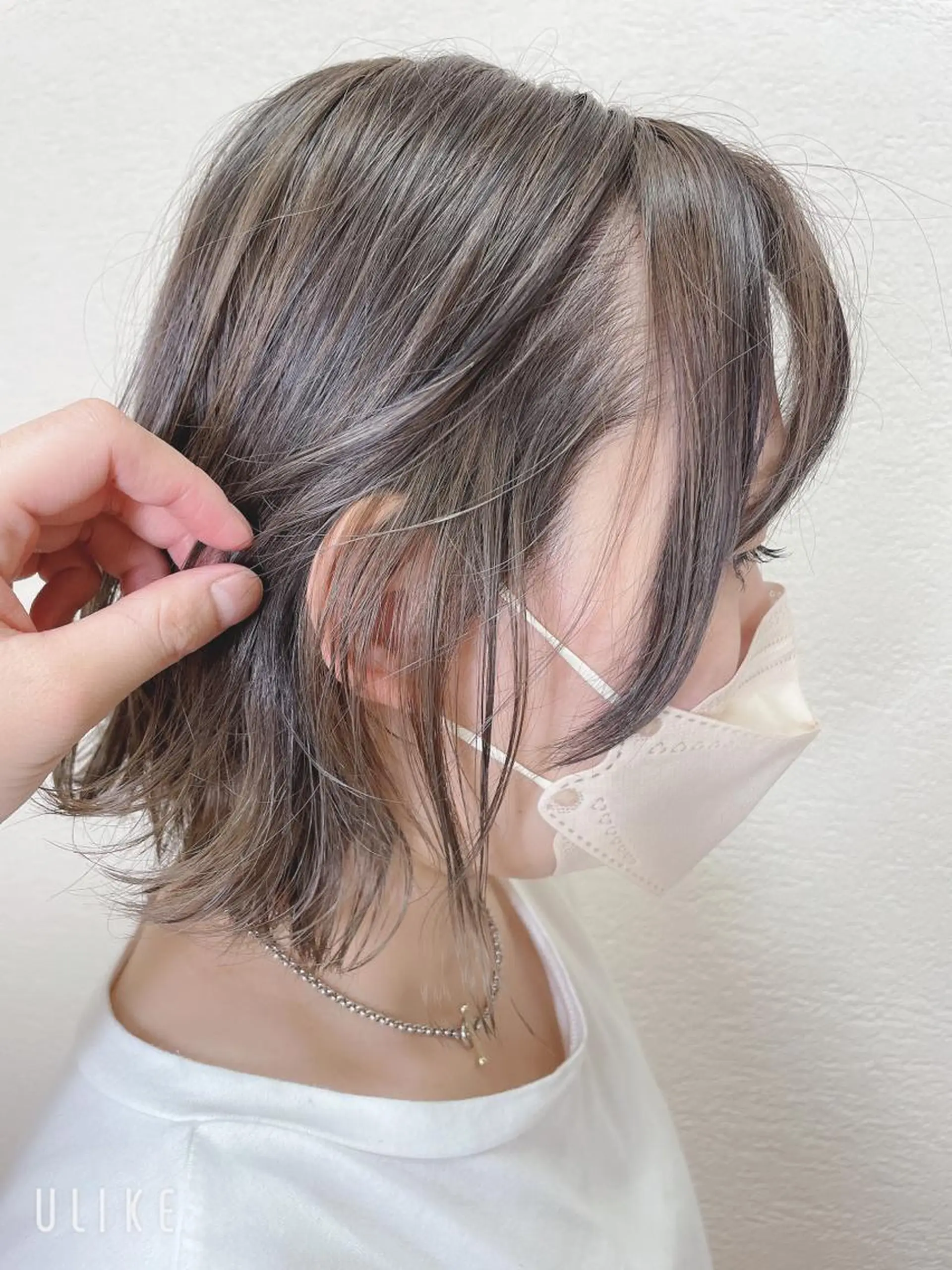 ミディアム カラー ハイトーンカラー シルバー カット ヘアカラー ❣️モードケイズ塚口 和田一将のヘアスタイル