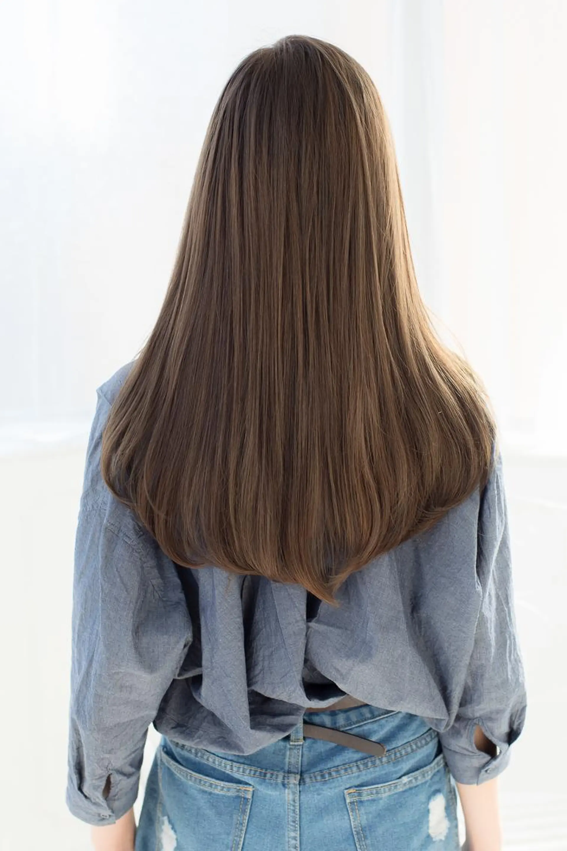 セミロング アッシュ くせ毛 レイヤーカット a-granz 住吉店のヘアスタイル