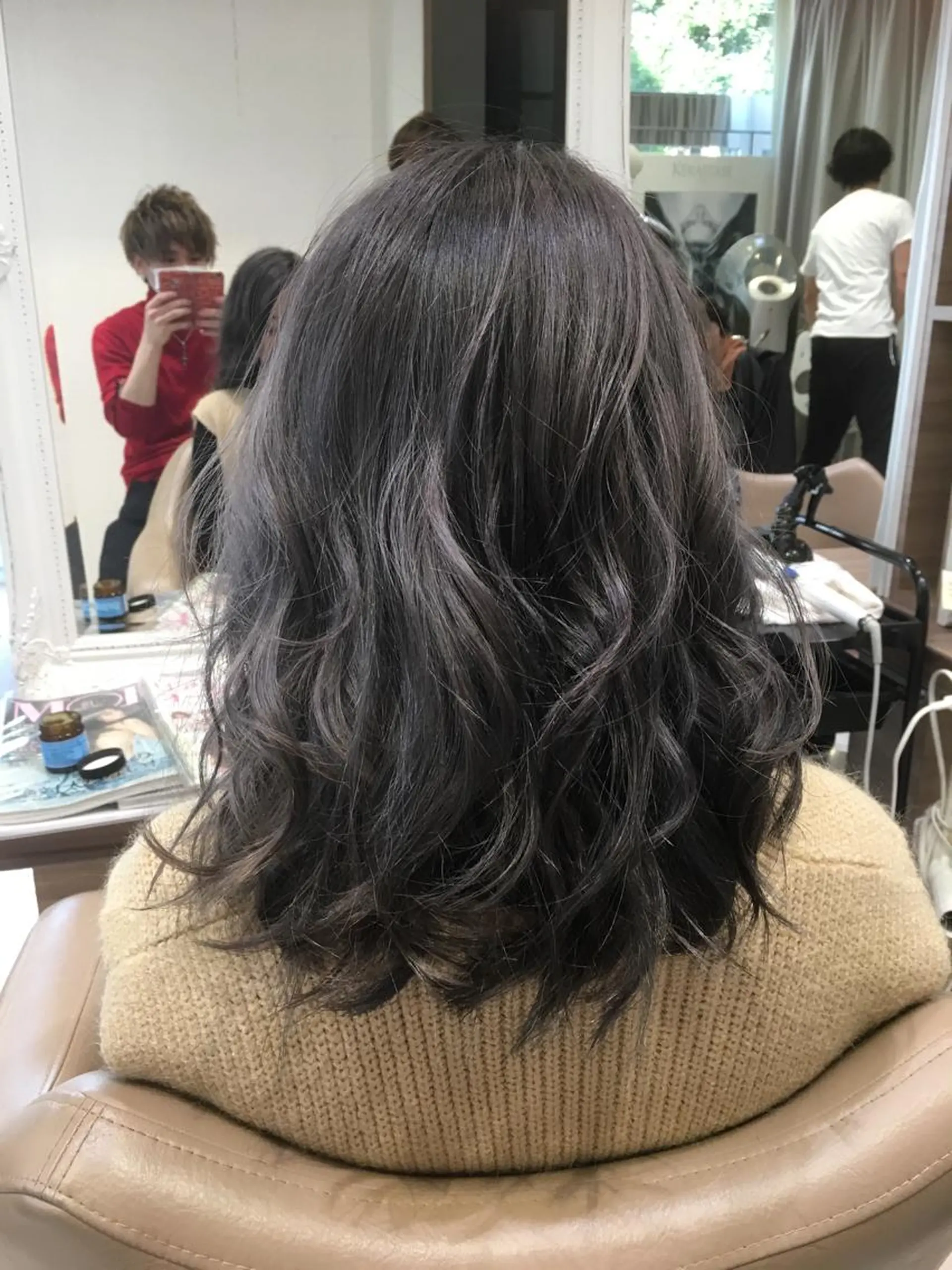 ロング カラー ヘアアレンジ 白髪ぼかしハイライト 茗荷谷駅徒歩2分のヘアスタイル