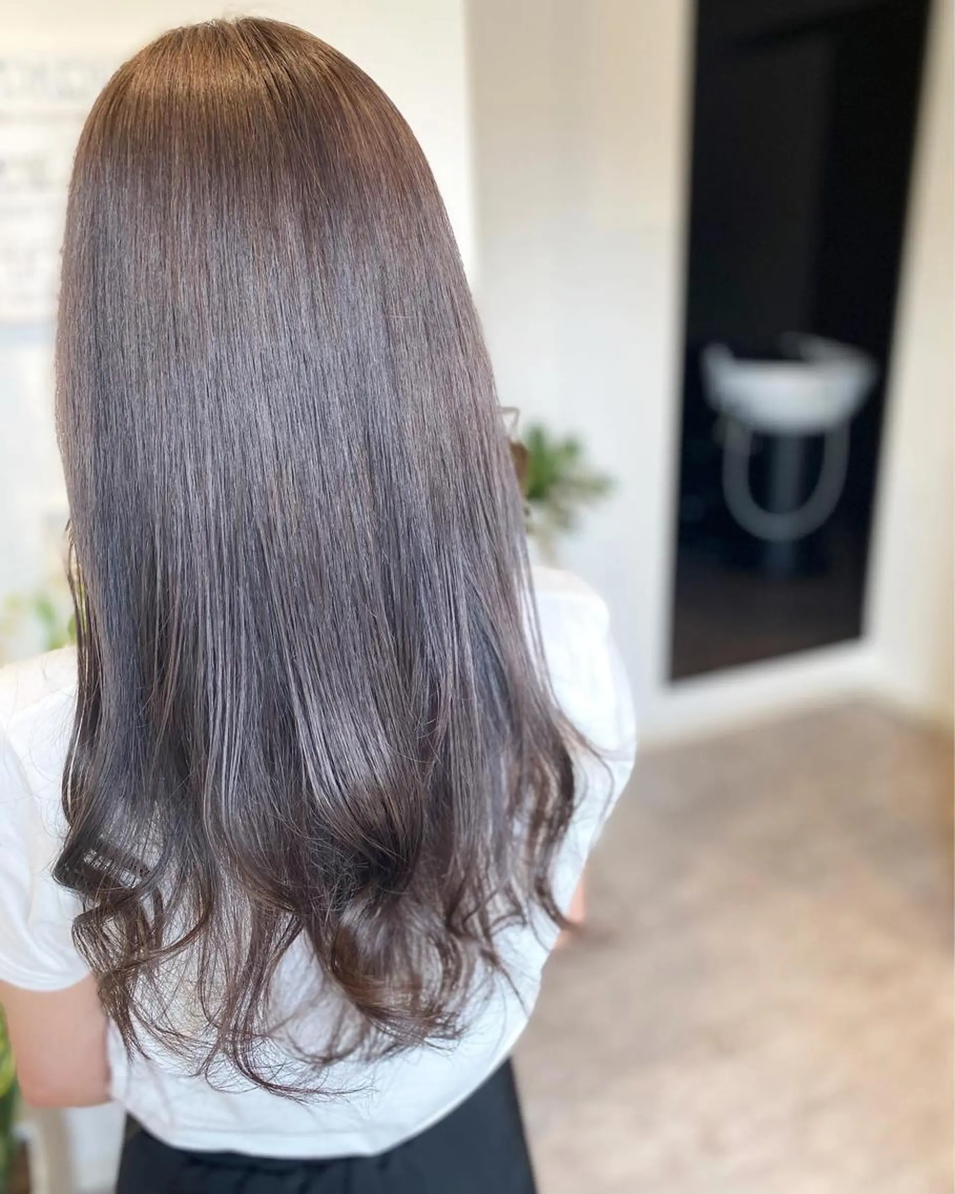 ロング カラー ブリーチ ケアブリーチ 縮毛矯正 カット ヘアカラー 縮毛矯正 トリートメント 荒木 ひろかのヘアスタイル