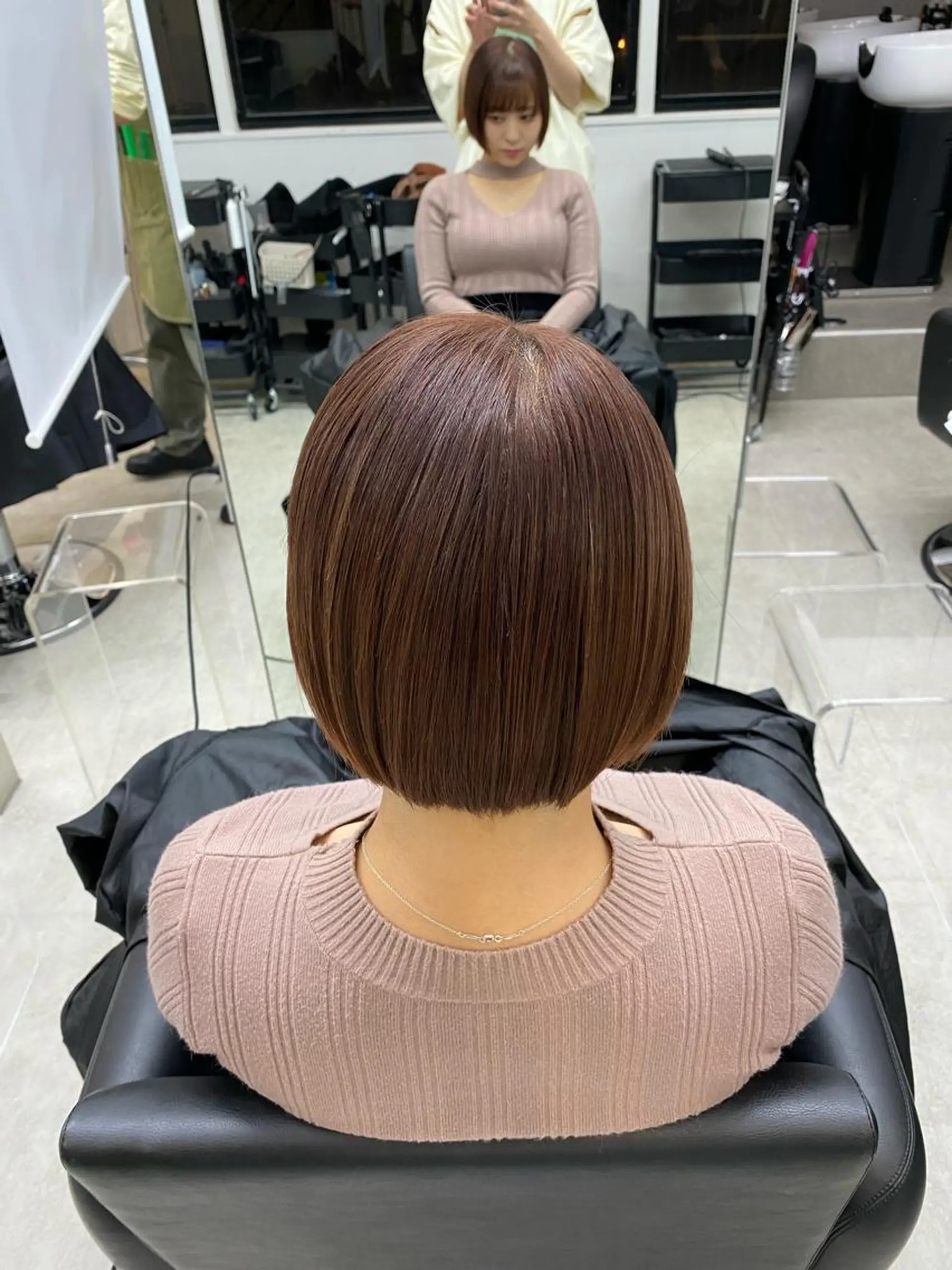 ショート カラー ヘアカラー トリートメント エクステモデル募集 💗大阪梅田/川上のヘアスタイル