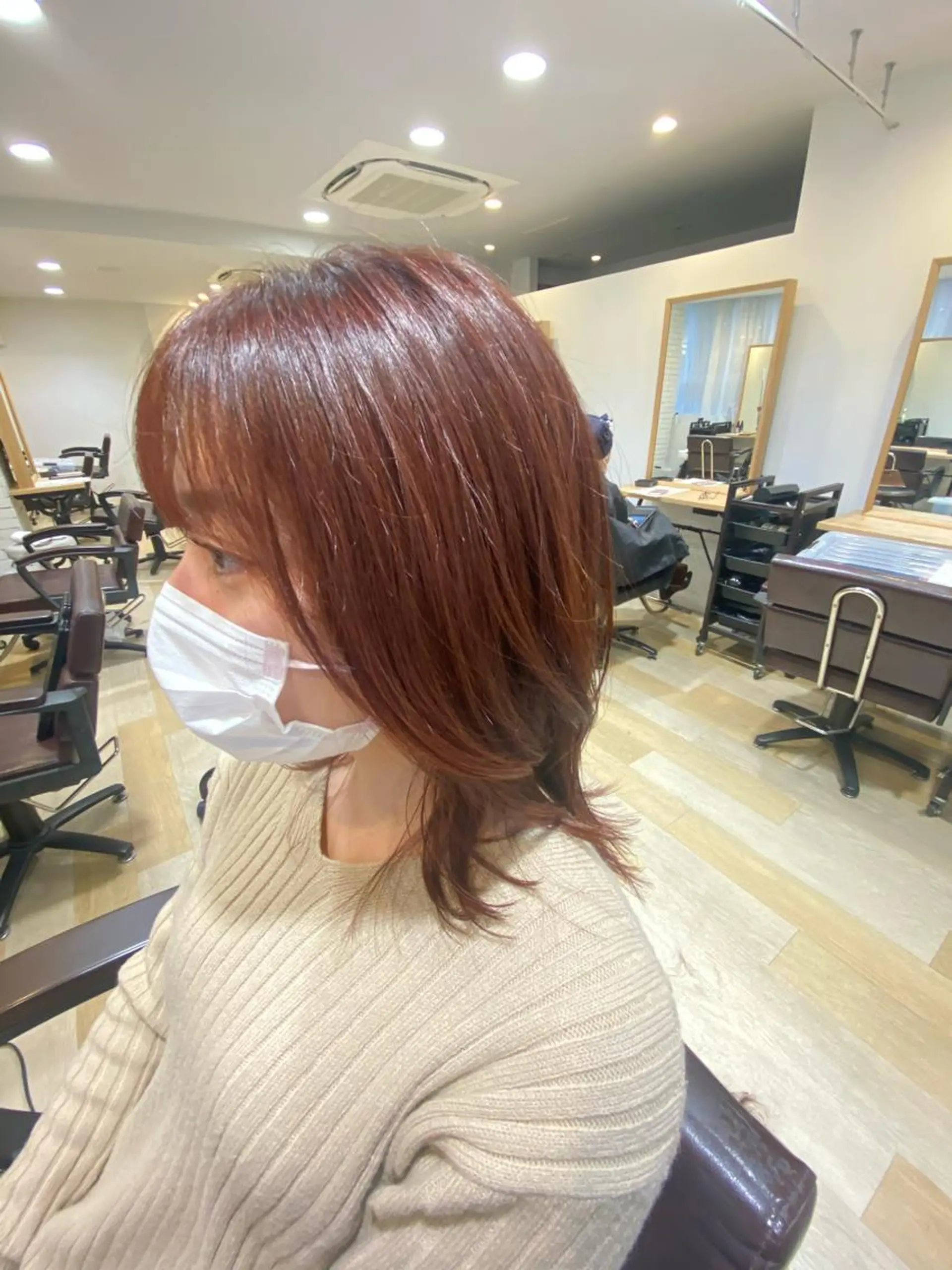 ミディアム 韓国風ヘア パーソナルカラー lapiax阿部のヘアスタイル