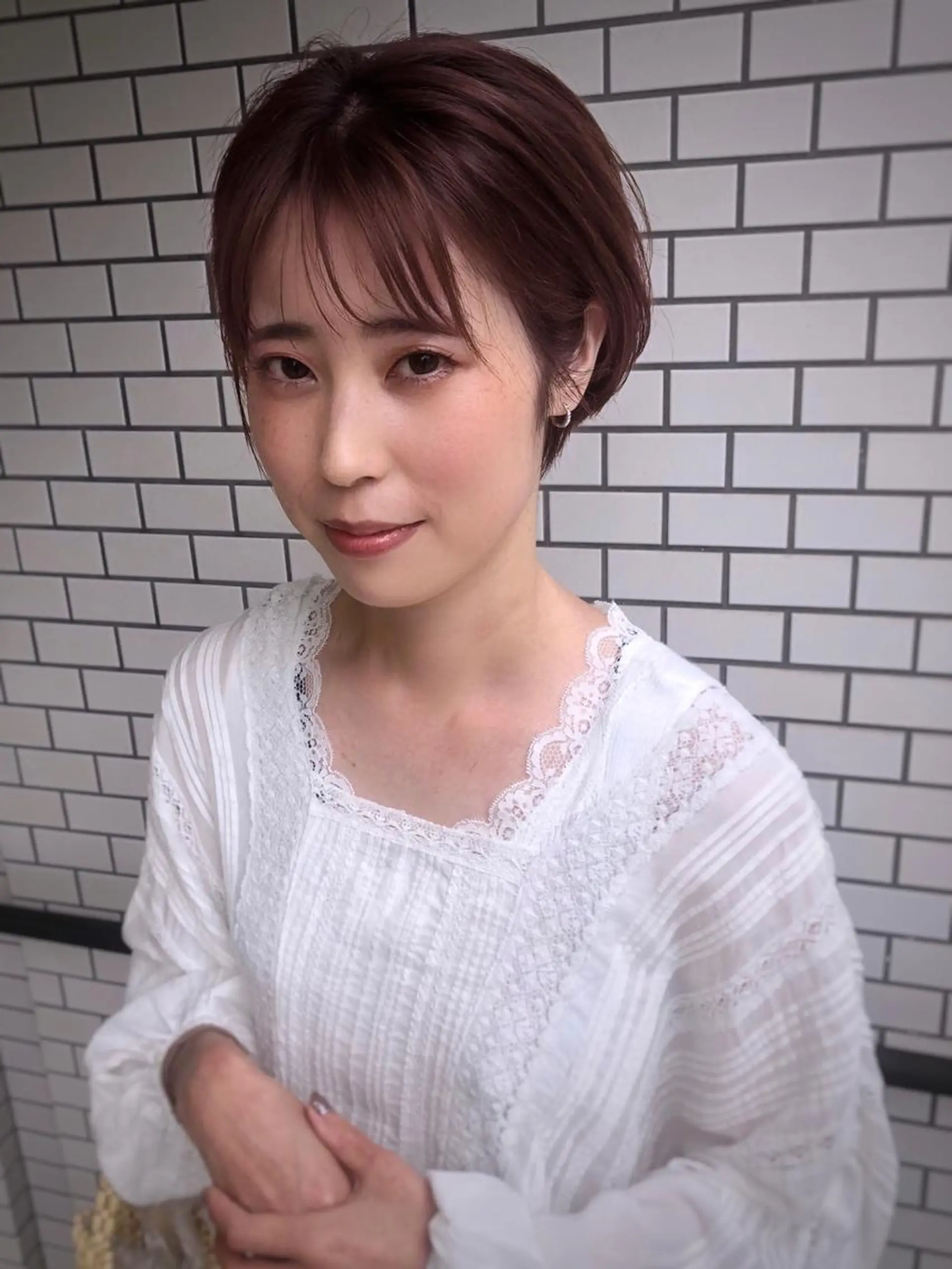 ショート カラー ハイライトカラー ピンクカラー ハイライト カット ヘアカラー 山本 芳喜のヘアスタイル