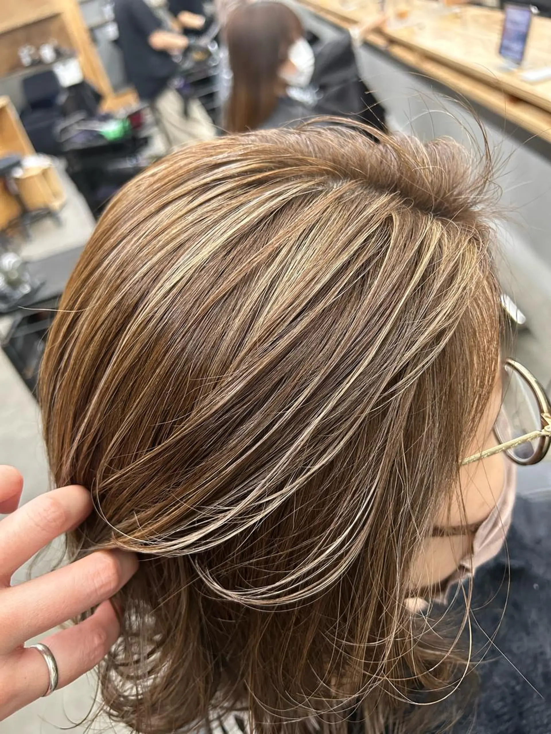 ミディアム カラー ハイライトカラー ハイライト N/デザインカラー 🌿ナギのヘアスタイル