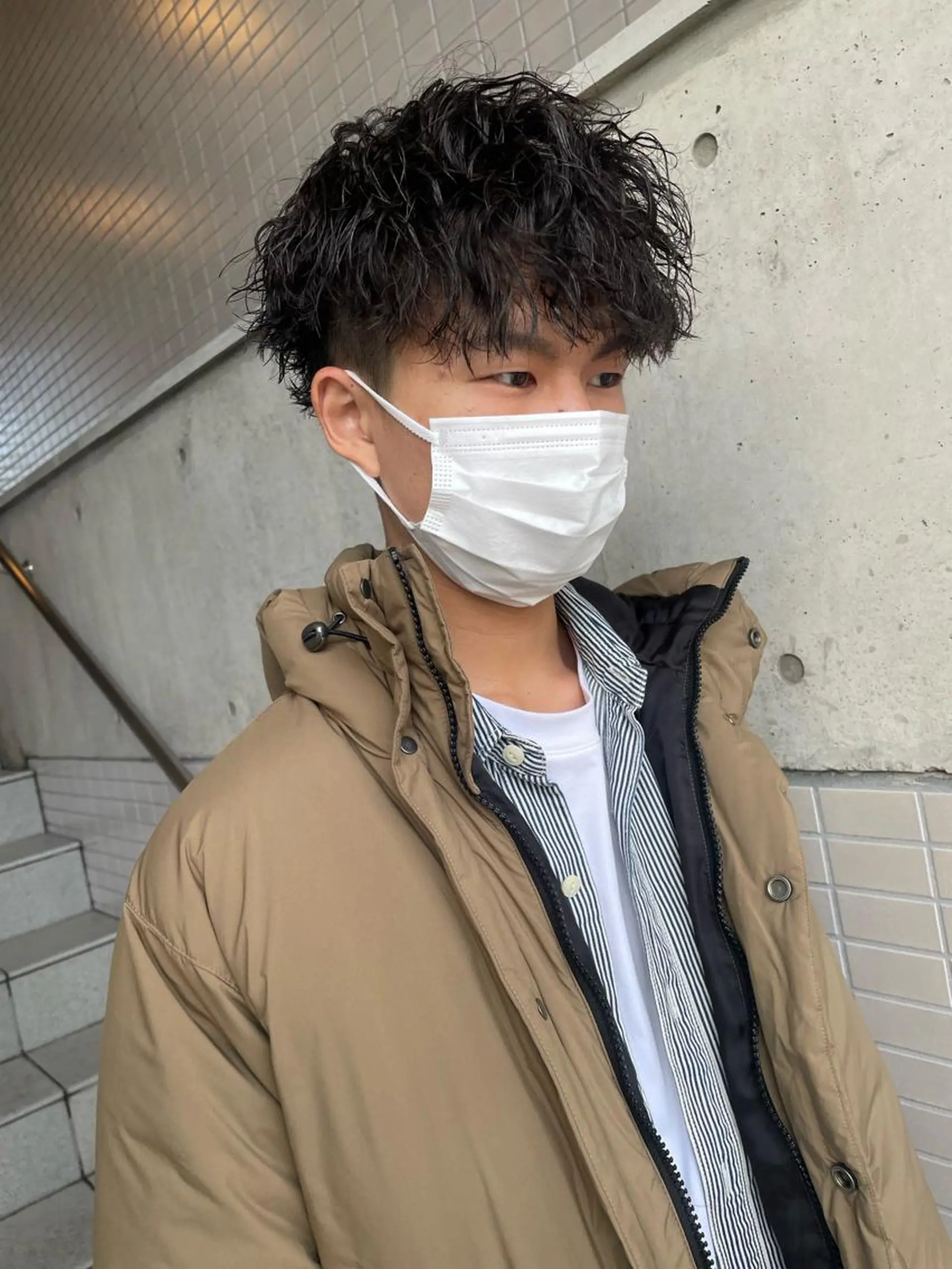 パーマ メンズ カット パーマ 大阪メンズ 美容師井上智博のヘアスタイル