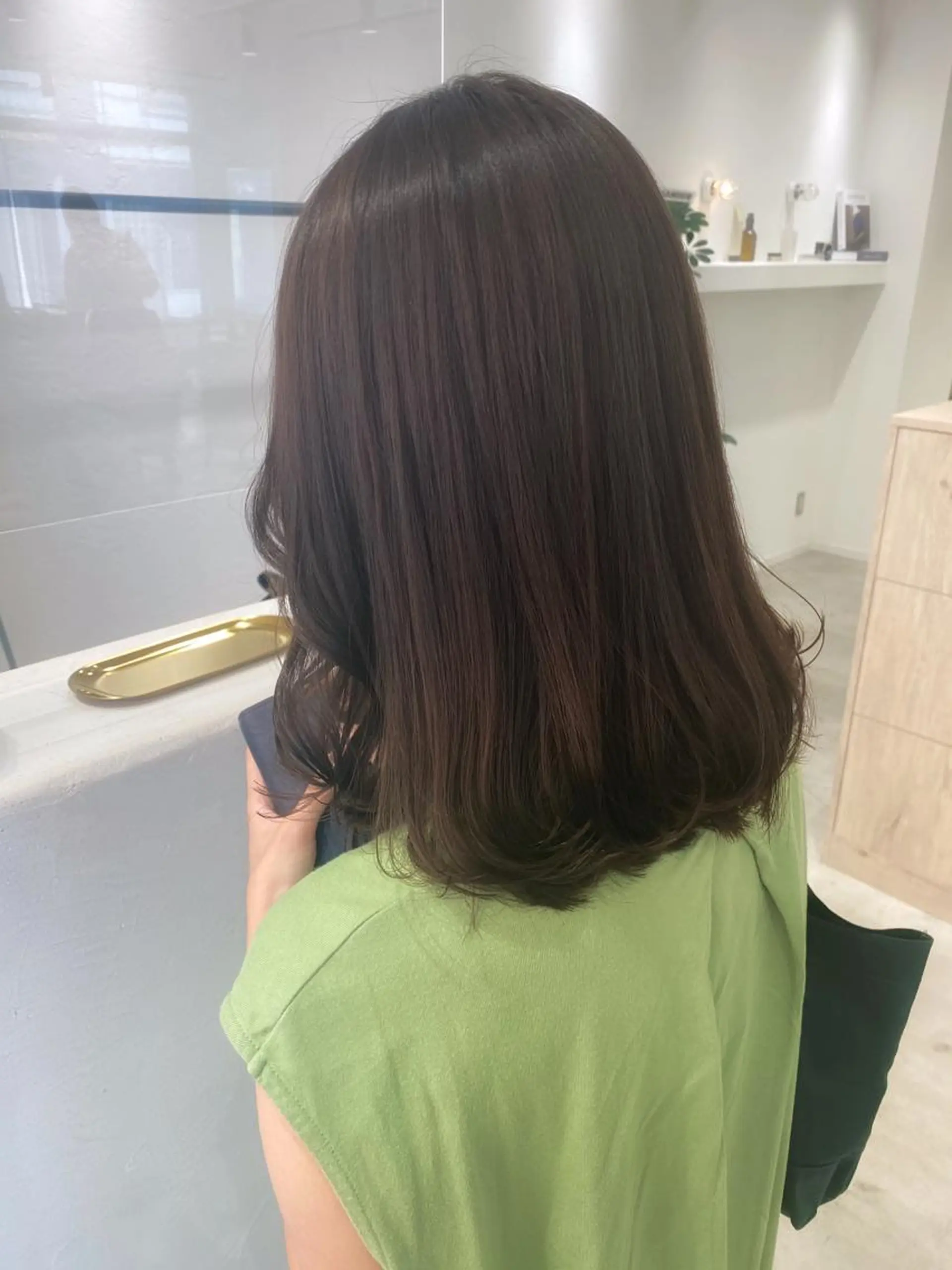 ミディアム 艶カラー/韓国風ヘア 🩵shioneのヘアスタイル