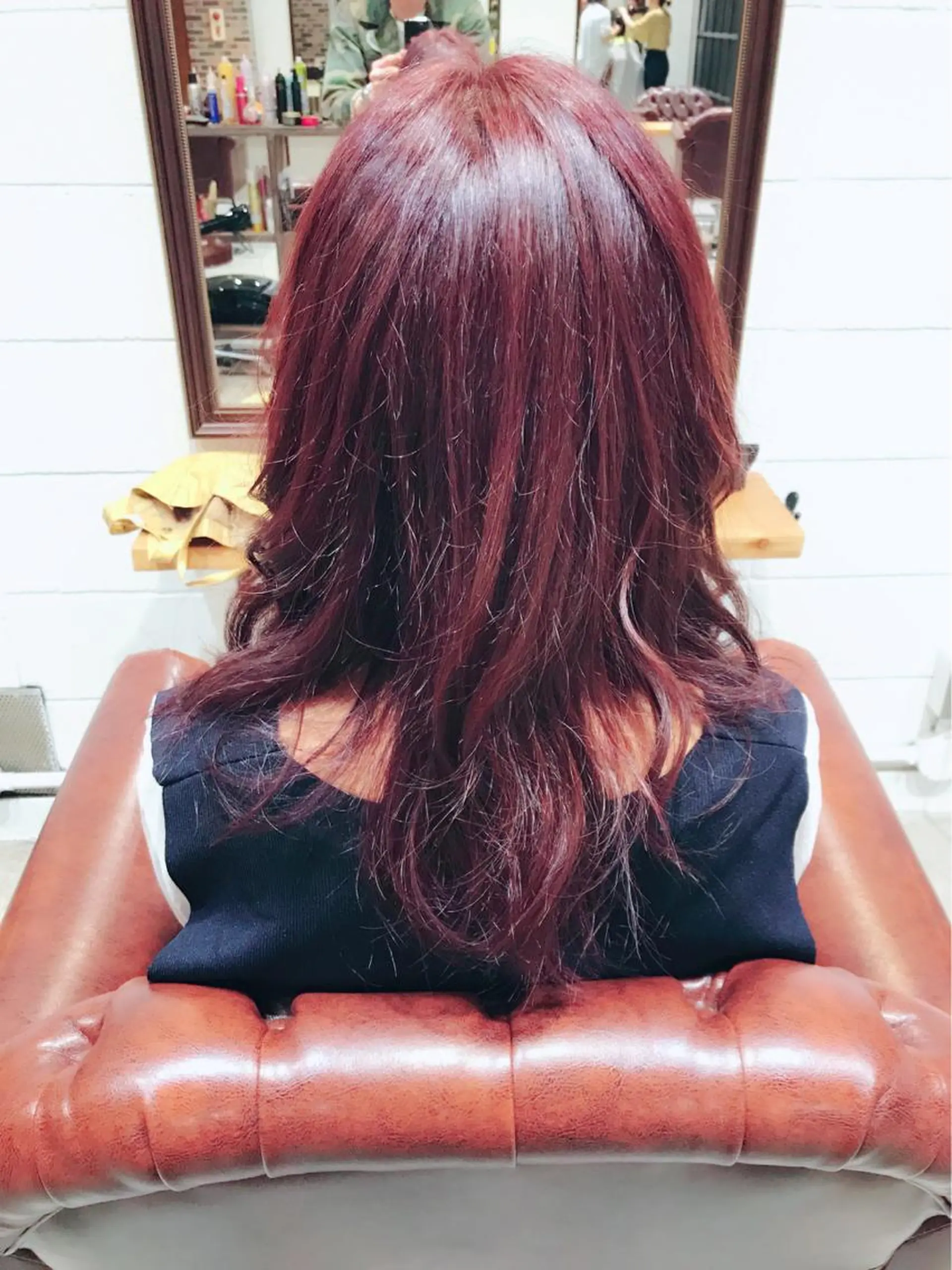 セミロング カラー パーマ ヘアアレンジ ピンクカラー ⭐️ハイクオリティ カラー杉本雄志⭐️のヘアスタイル