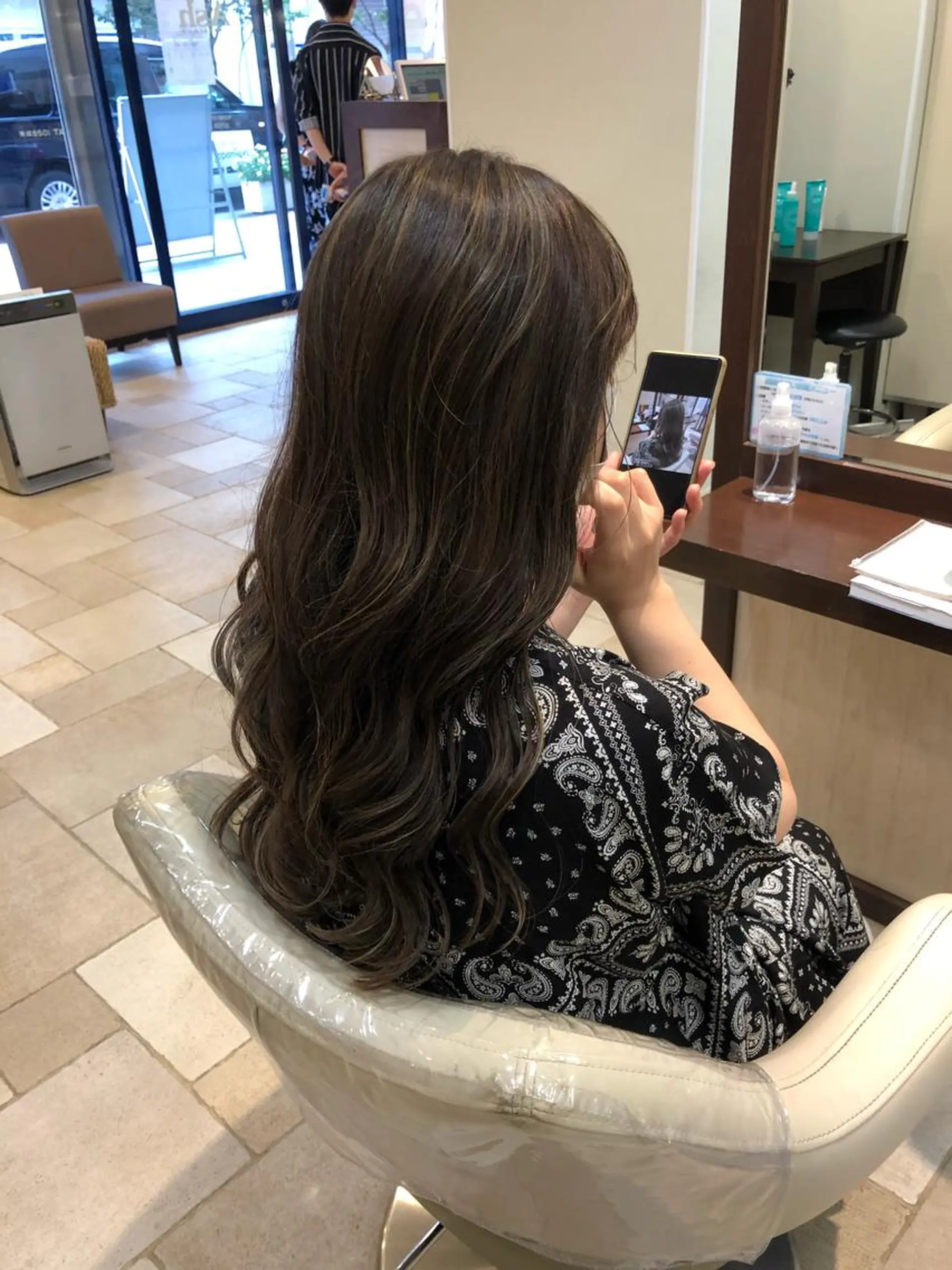 ロング ヘアカラー トリートメント 『Ash久が原MG』 水野 翼のヘアスタイル