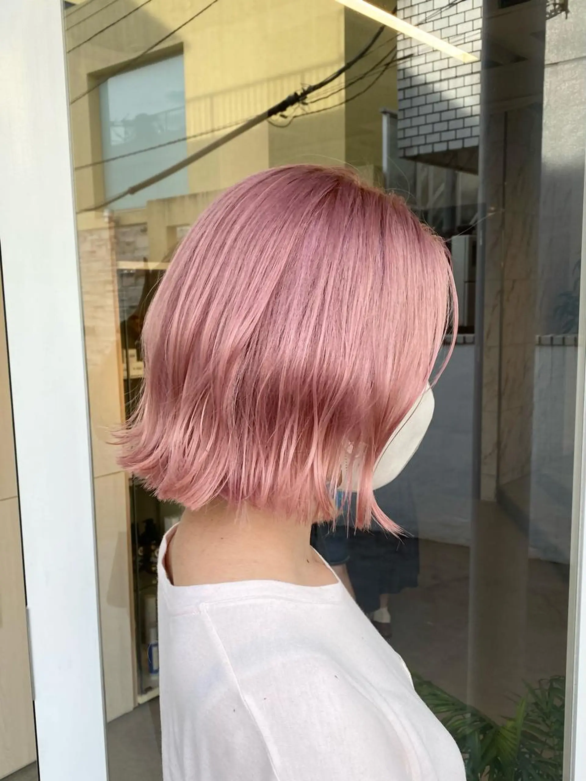 ショート カラー ベージュカラー ピンクカラー ピンクベージュ ホワイトピンク ホワイトピンクベージュ カット ヘアカラー トリートメント ハイトーン×似合わせ 🌱中川慎之介のヘアスタイル