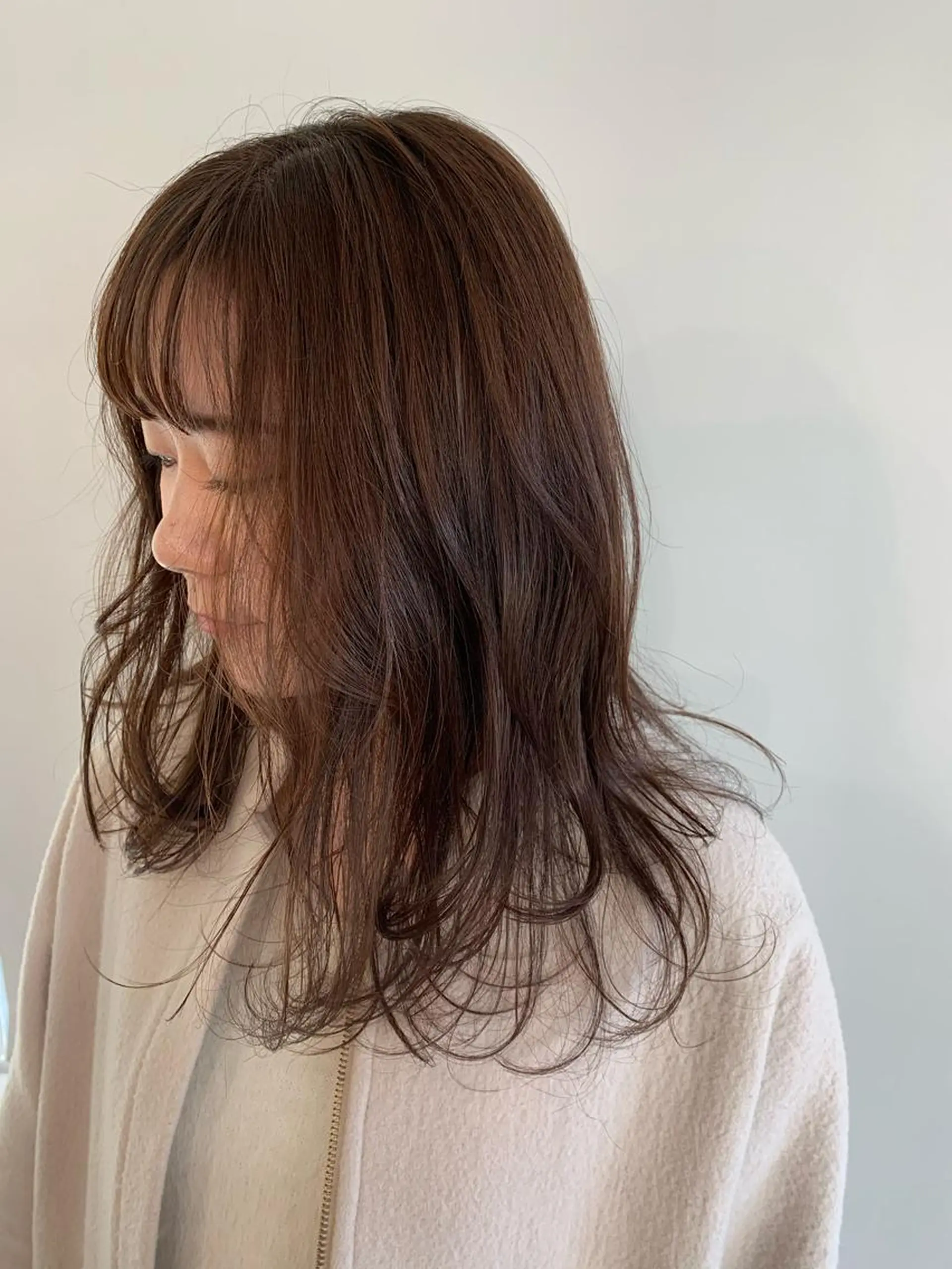 セミロング カラー パーマ ヘアアレンジ 加藤 綾華のヘアスタイル