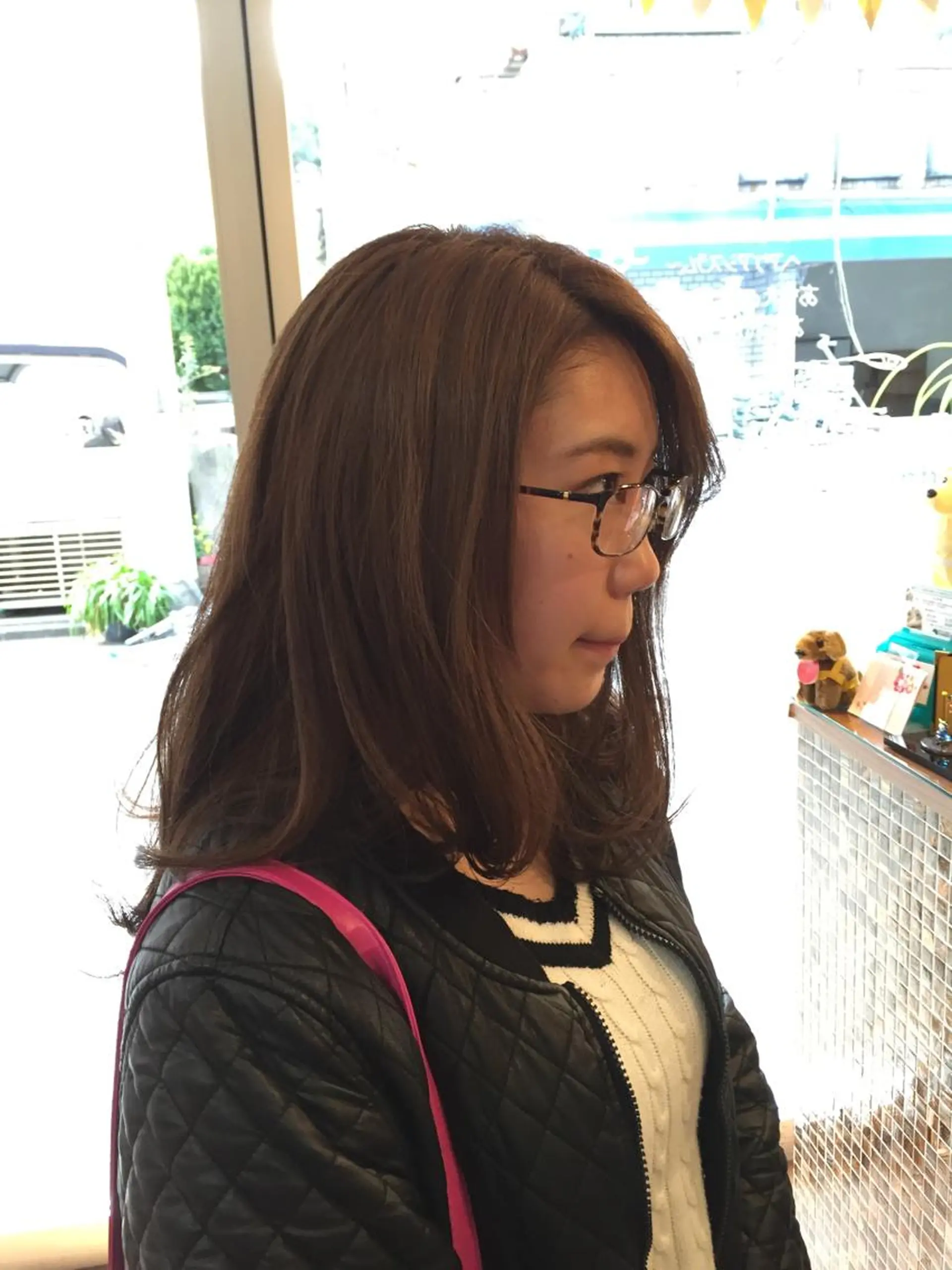 ミディアム セミロング カラー 髪質改善・縮毛矯正/ 下村陽平のヘアスタイル