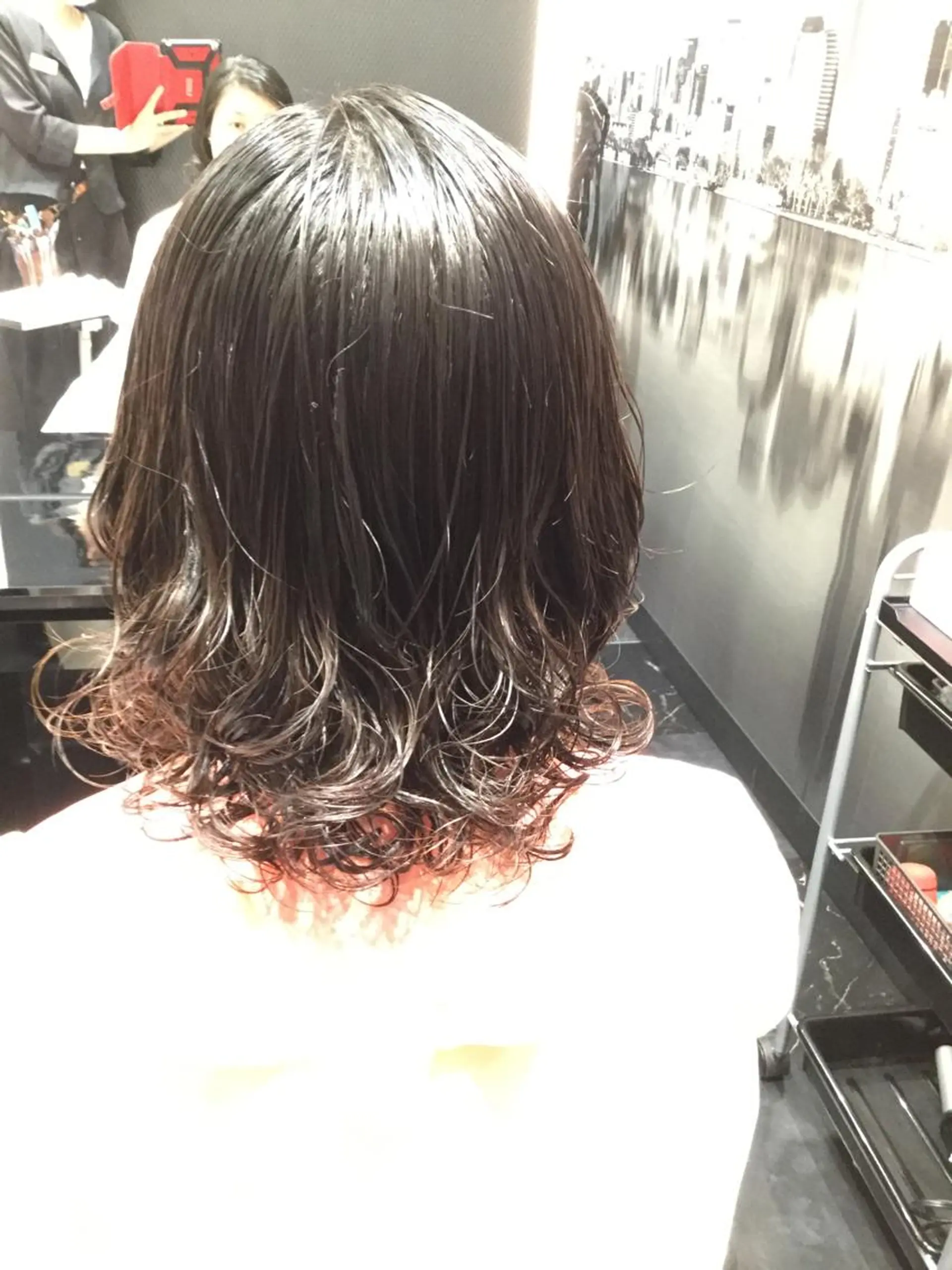 ミディアム パーマ Annon プライベートサロンのヘアスタイル