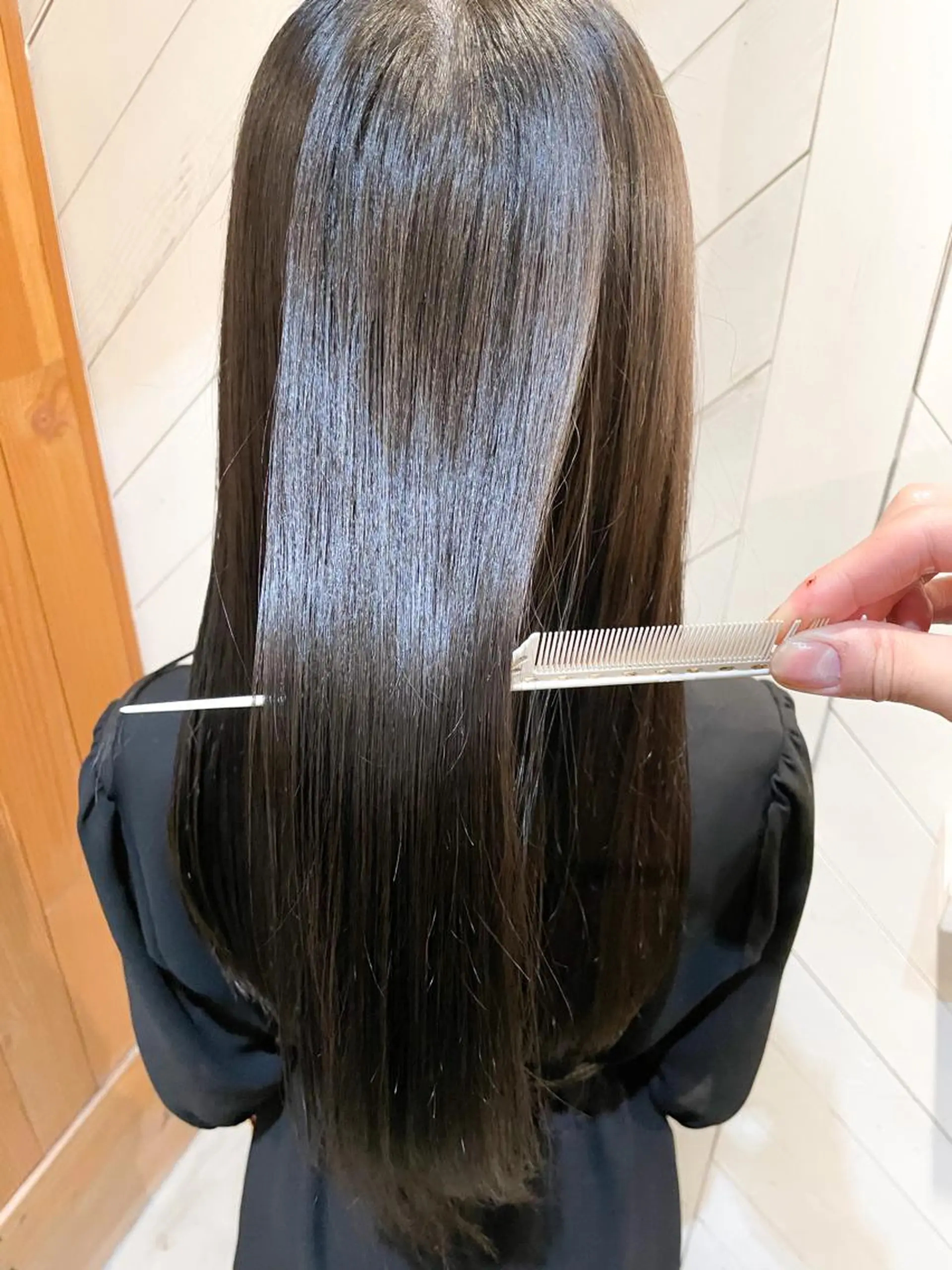 ロング 縮毛矯正 カット 縮毛矯正 銀座/美髪矯正カラー 髪質改善特化🍎のヘアスタイル