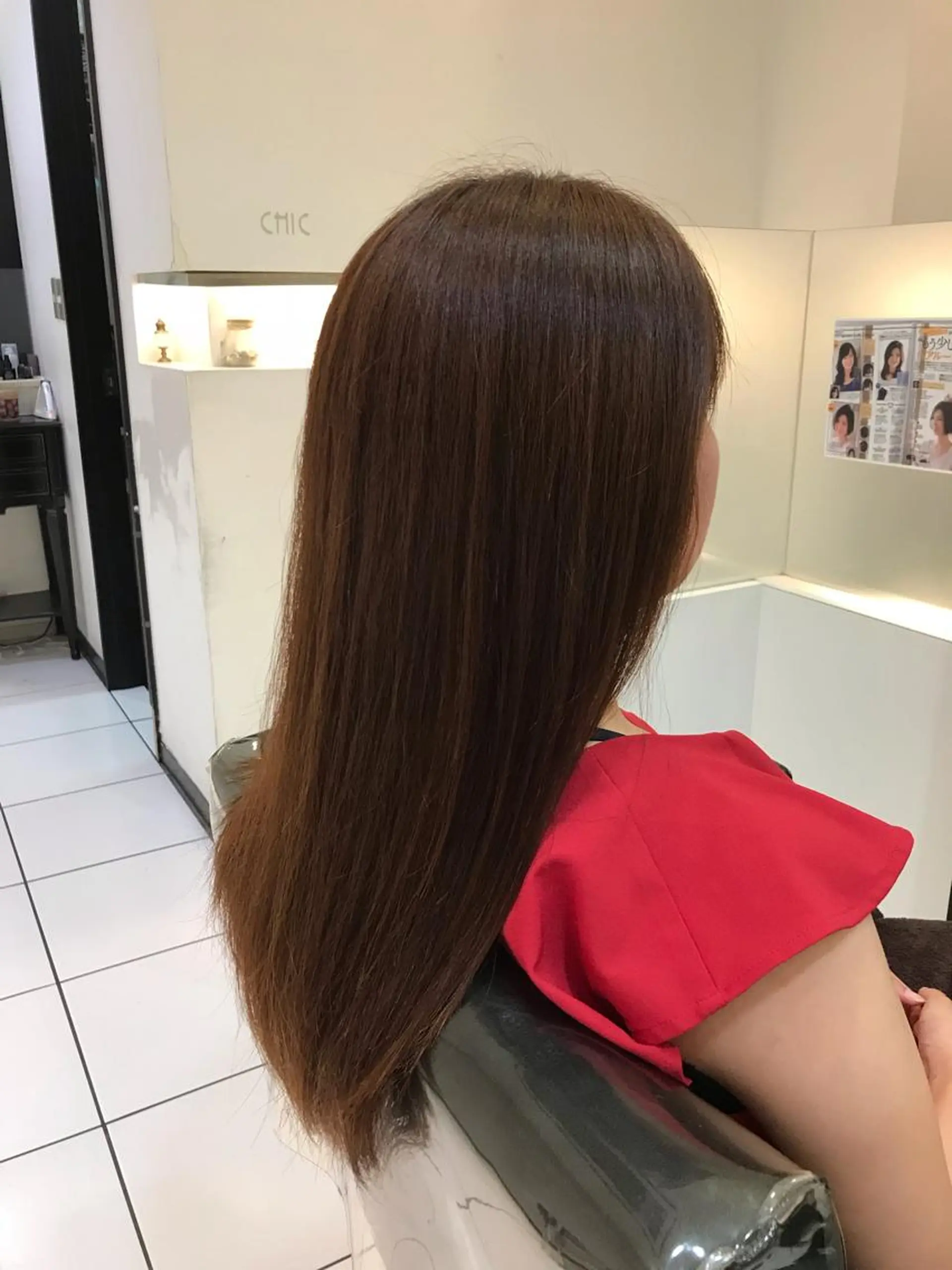 セミロング YASU🍎CUT 赤系カラー/ヘアケアのヘアスタイル