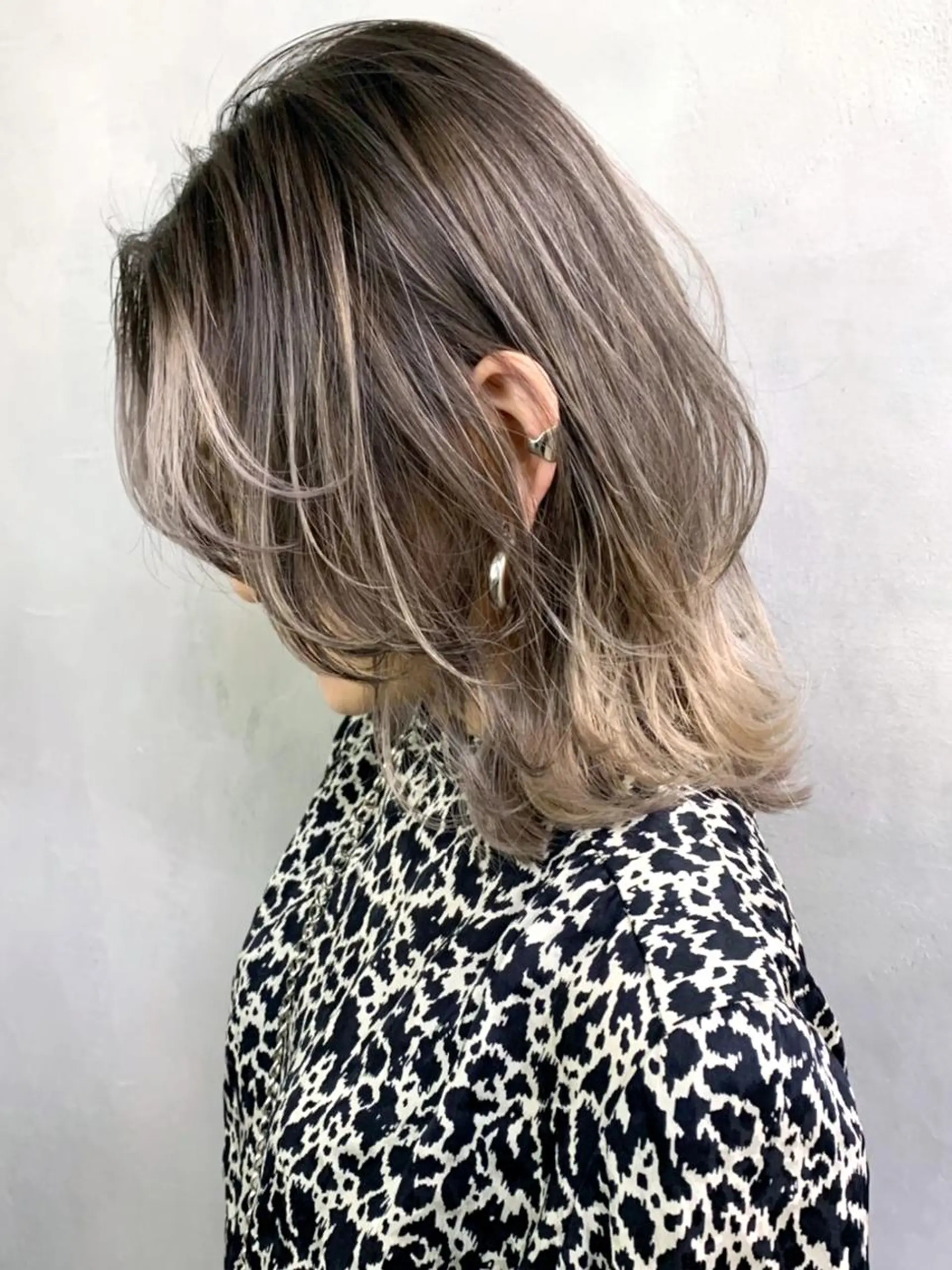 ミディアム カラー パーマ ヘアアレンジ ハイライトカラー ハイライト ITbyALBUM 中野店のヘアスタイル