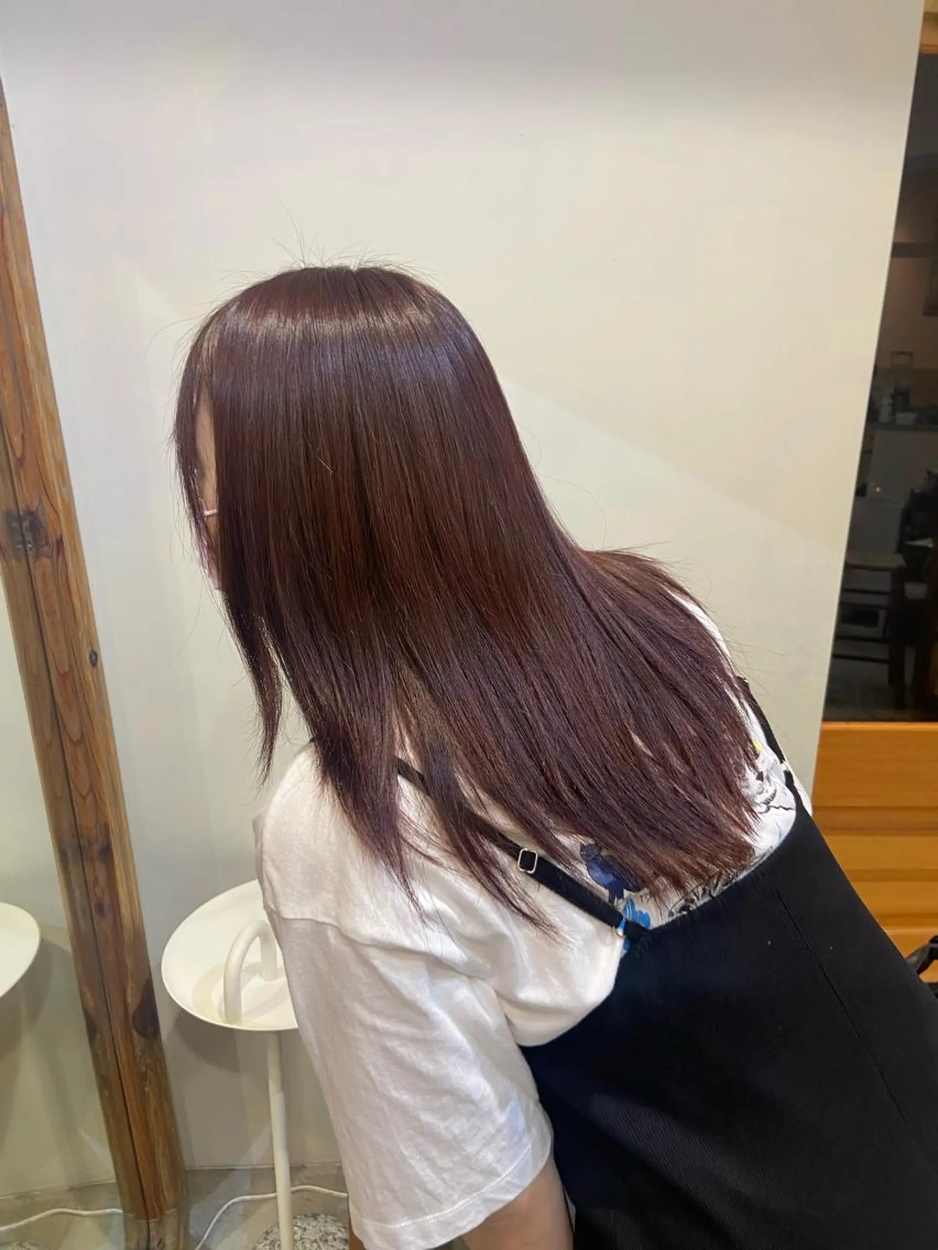 ロング カラー カシス ヘアカラー トリートメント なかむら ゆきのヘアスタイル