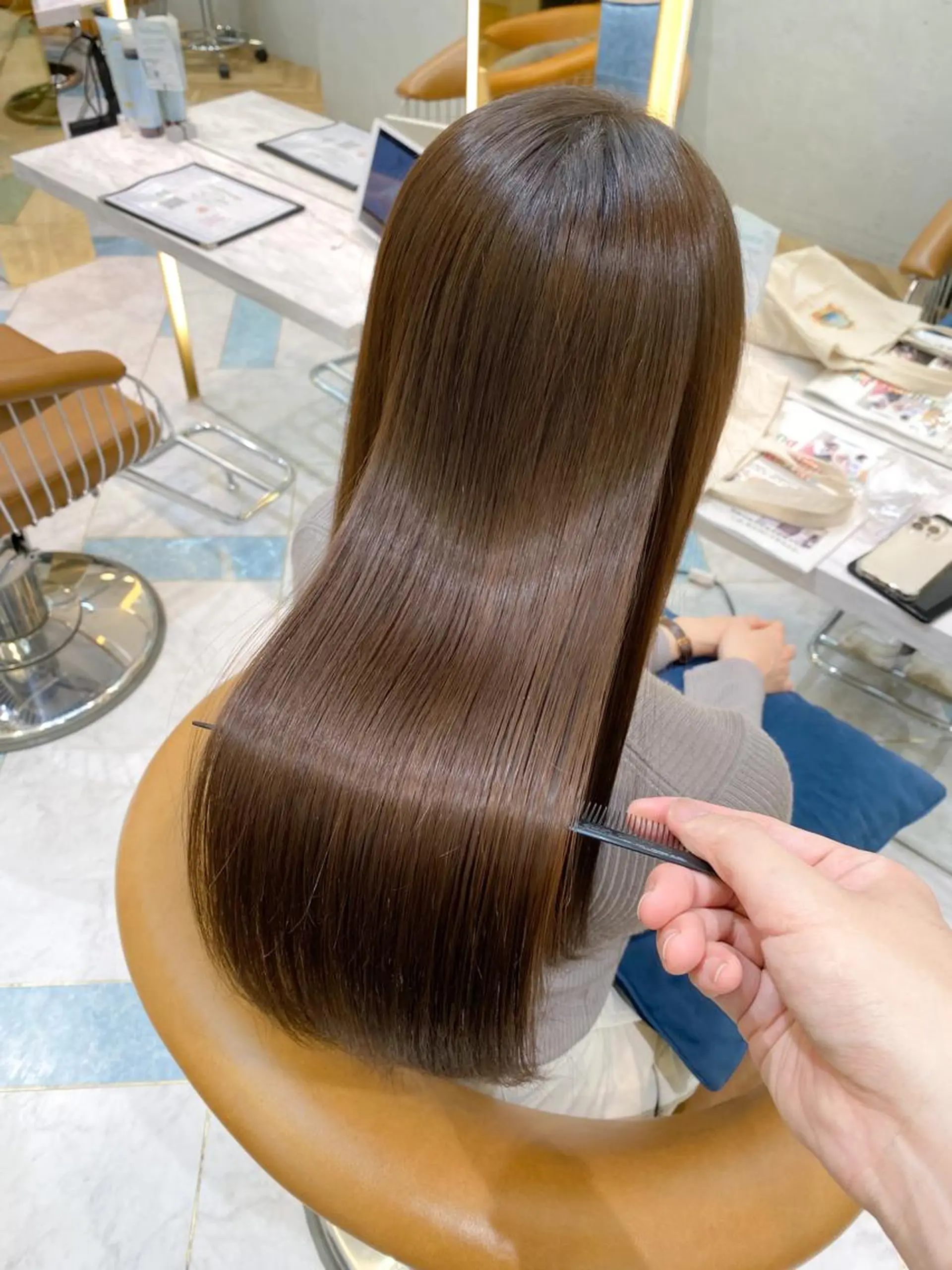 セミロング ヘアカラー トリートメント ❣️モテ髪❣️佐野 圭佑のヘアスタイル