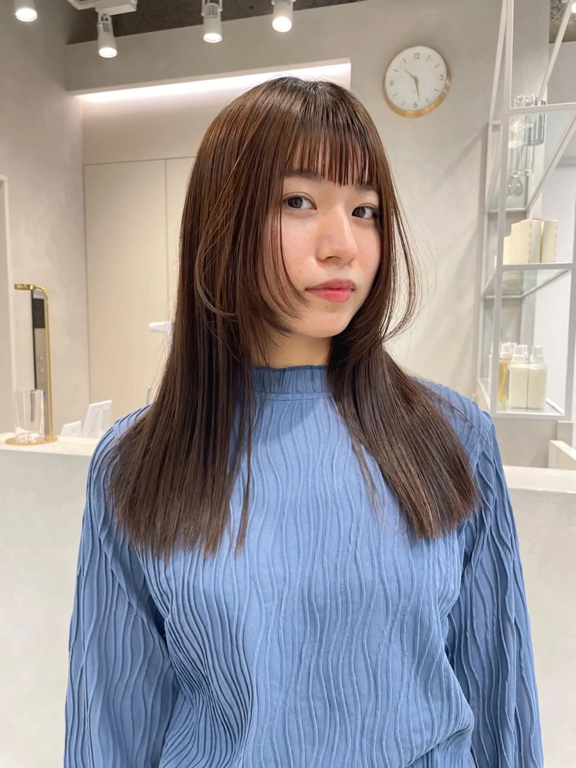 ミディアム カラー 青木 優歩のヘアスタイル