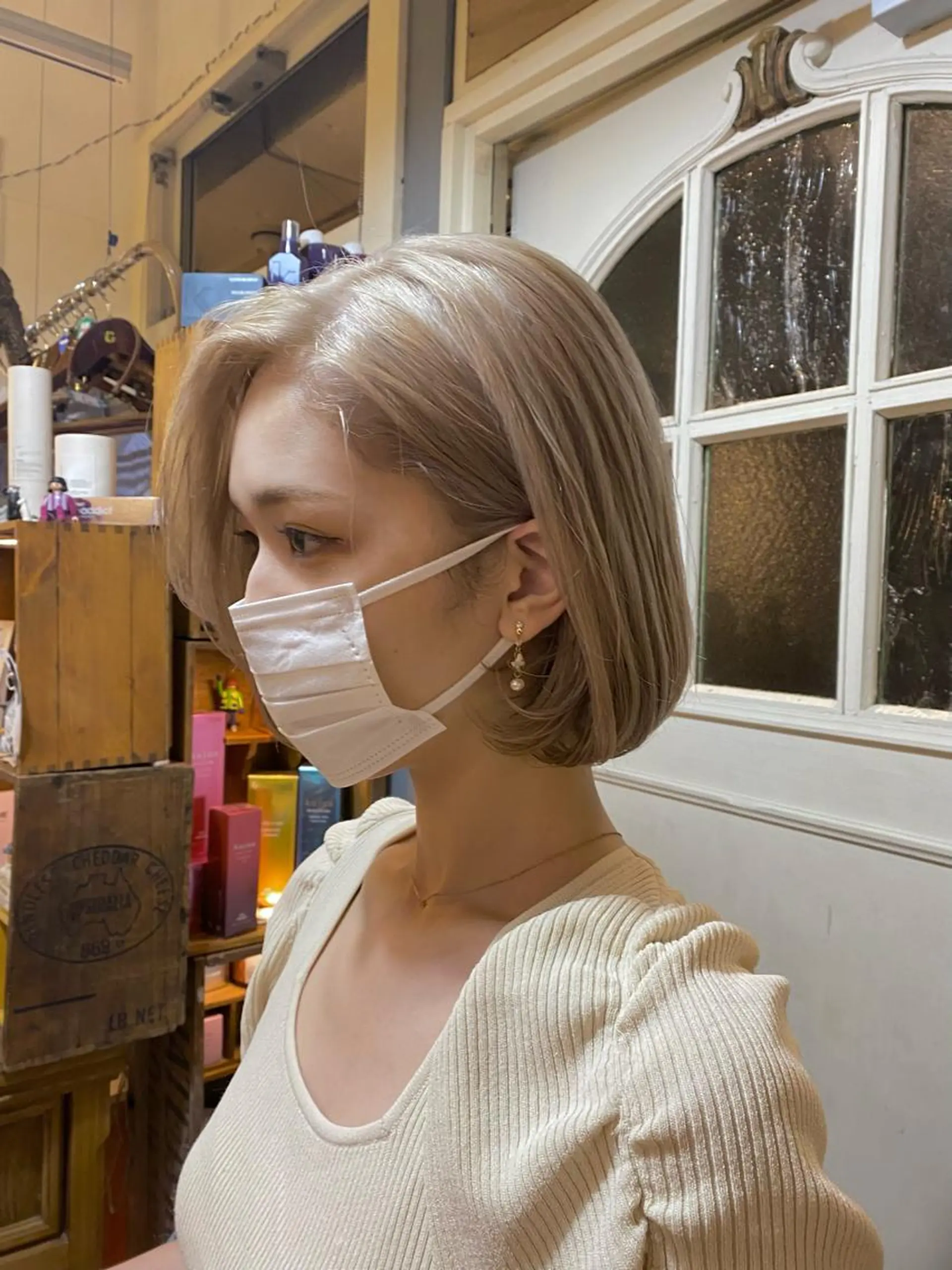 ミディアム カラー AYANO ／レイヤー／オリーブのヘアスタイル