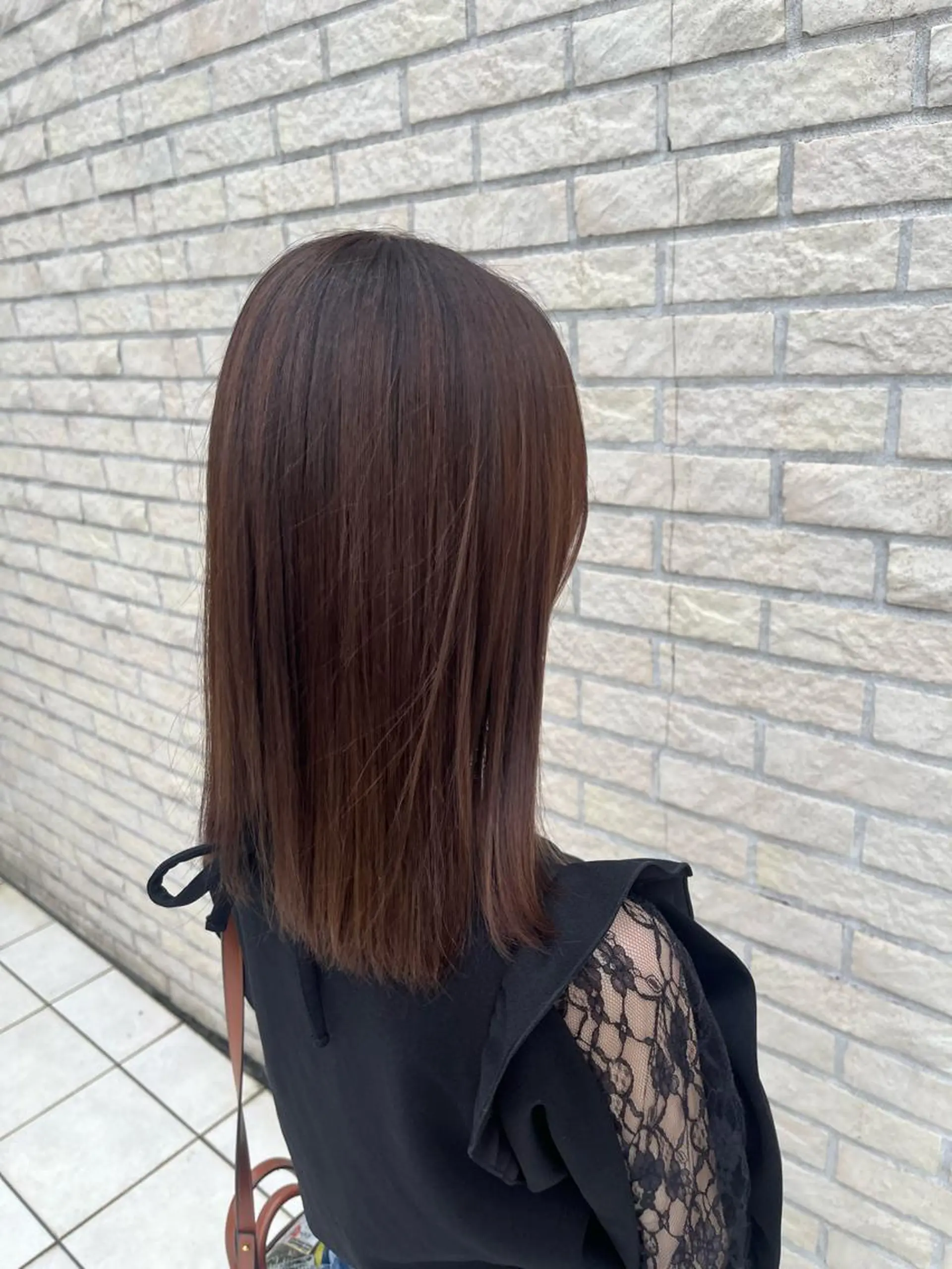 ミディアム カラー 縮毛矯正 髪質改善/艶カラー 💞白井音葉のヘアスタイル