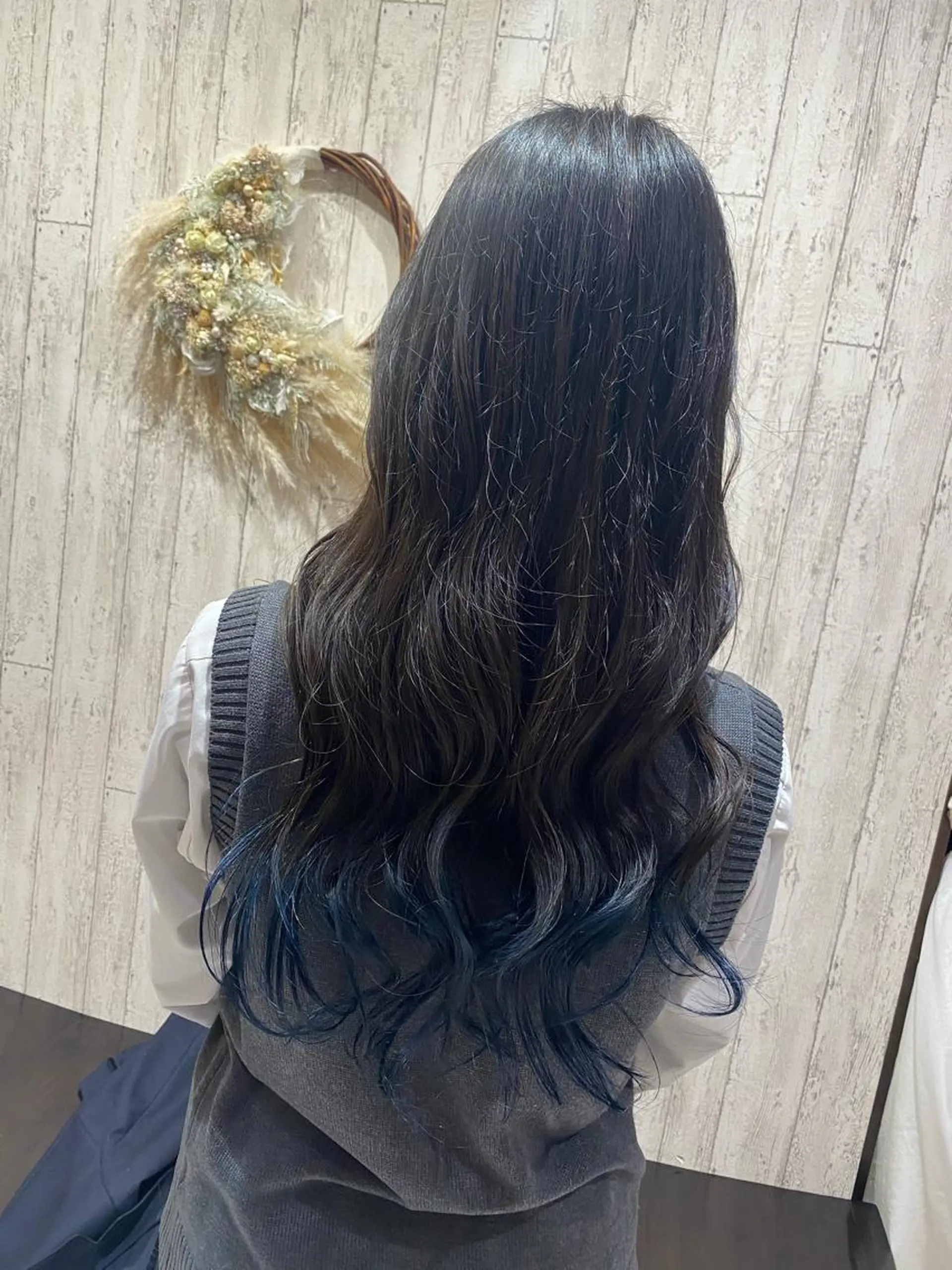 ロング カラー ブルーカラー ネイビーカラー 🦋店長🦋 ほんさわ みずきのヘアスタイル