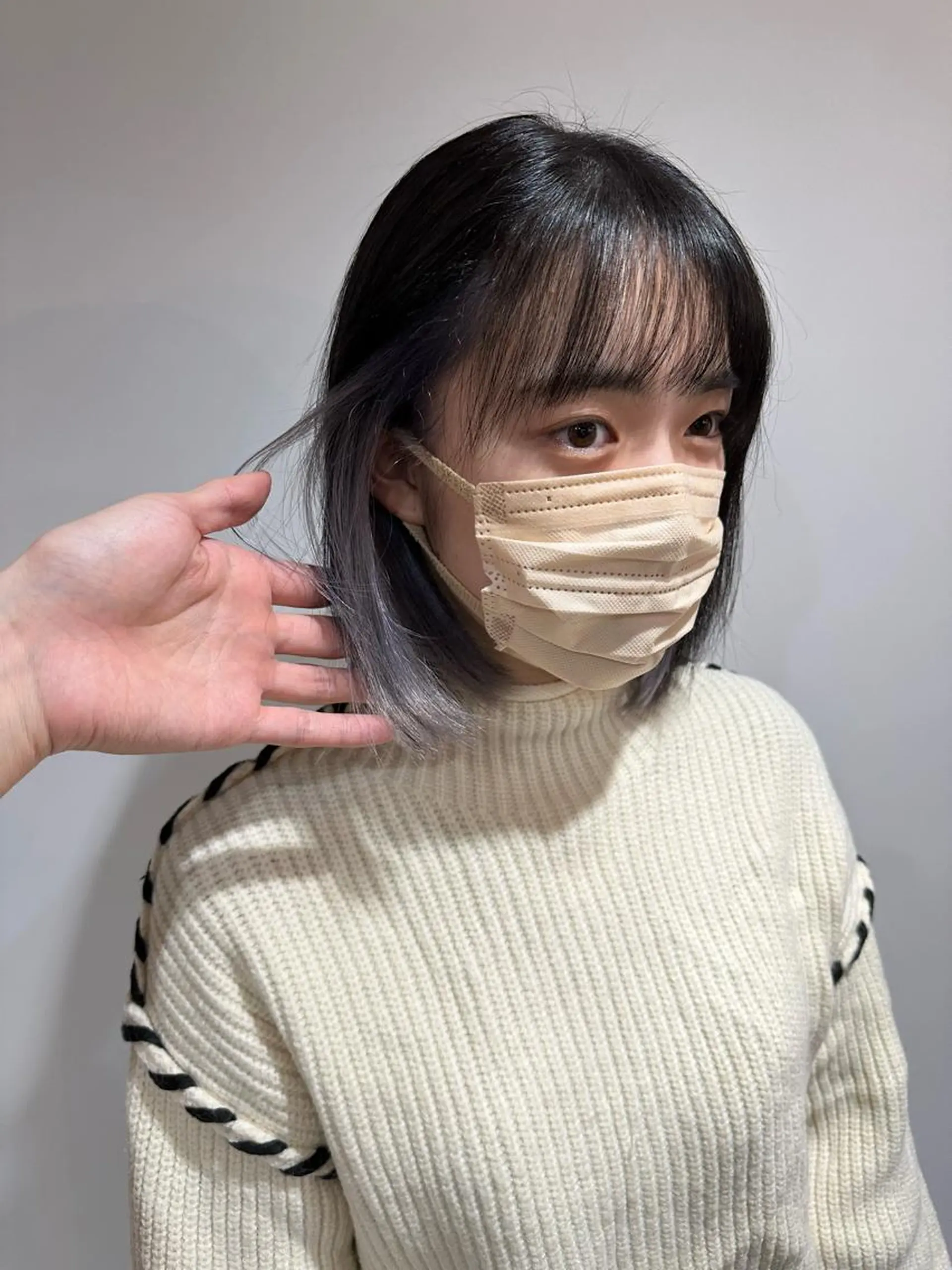 ミディアム 岩下昂世/ ハイトーン/デザインのヘアスタイル