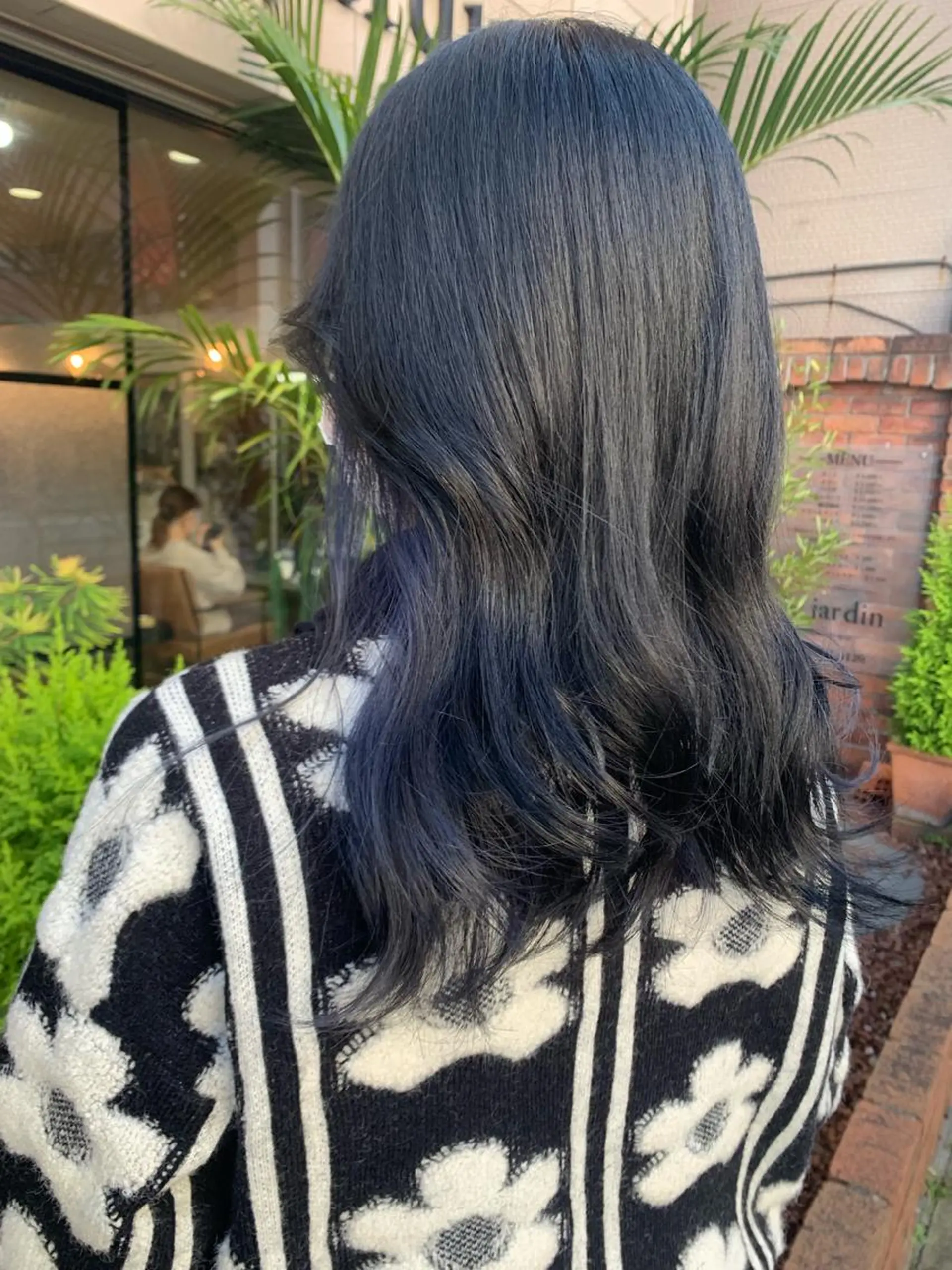 ロング カラー 黒髪 ブルーカラー ブルーブラック カット ヘアカラー SHIAN 八王子👼鬼塚さやかのヘアスタイル