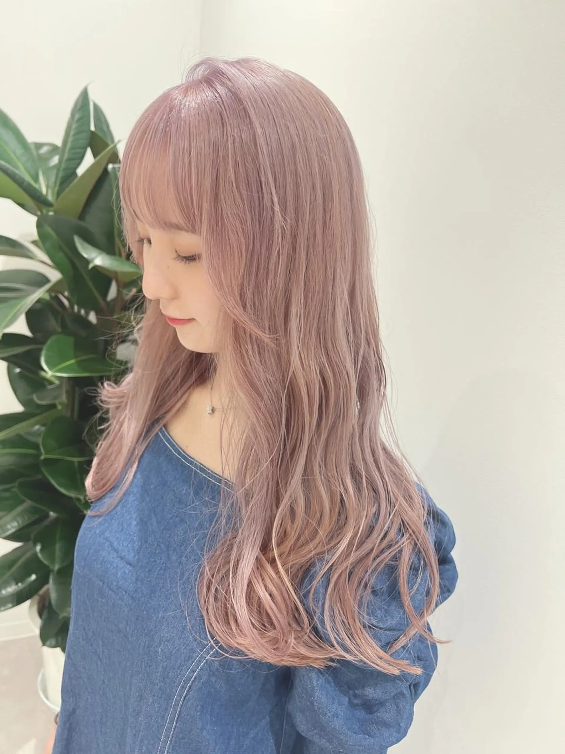 ロング カラー ピンクカラー マツエクモデル無料 marry 池袋秦のマツエク・マツパデザイン