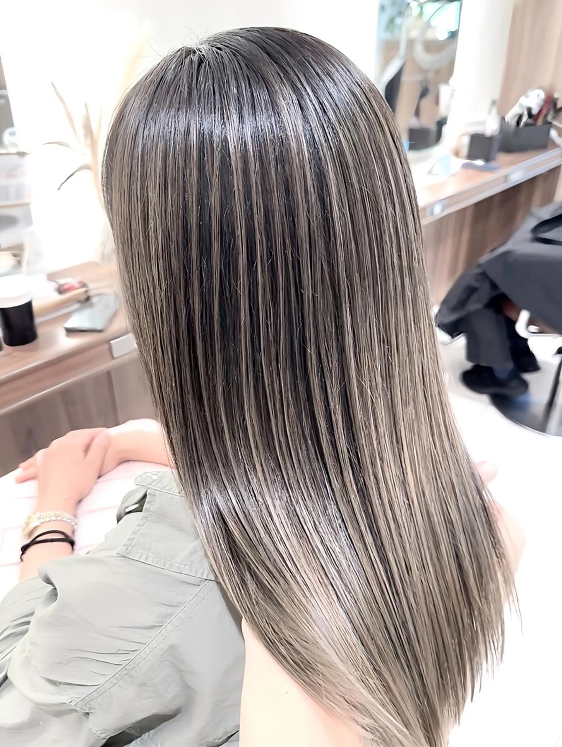 ロング カラー 髪質改善 ヘアカラー トリートメント ＡＳＨ大宮/ブリーチ 髪質改善/カラーのヘアスタイル