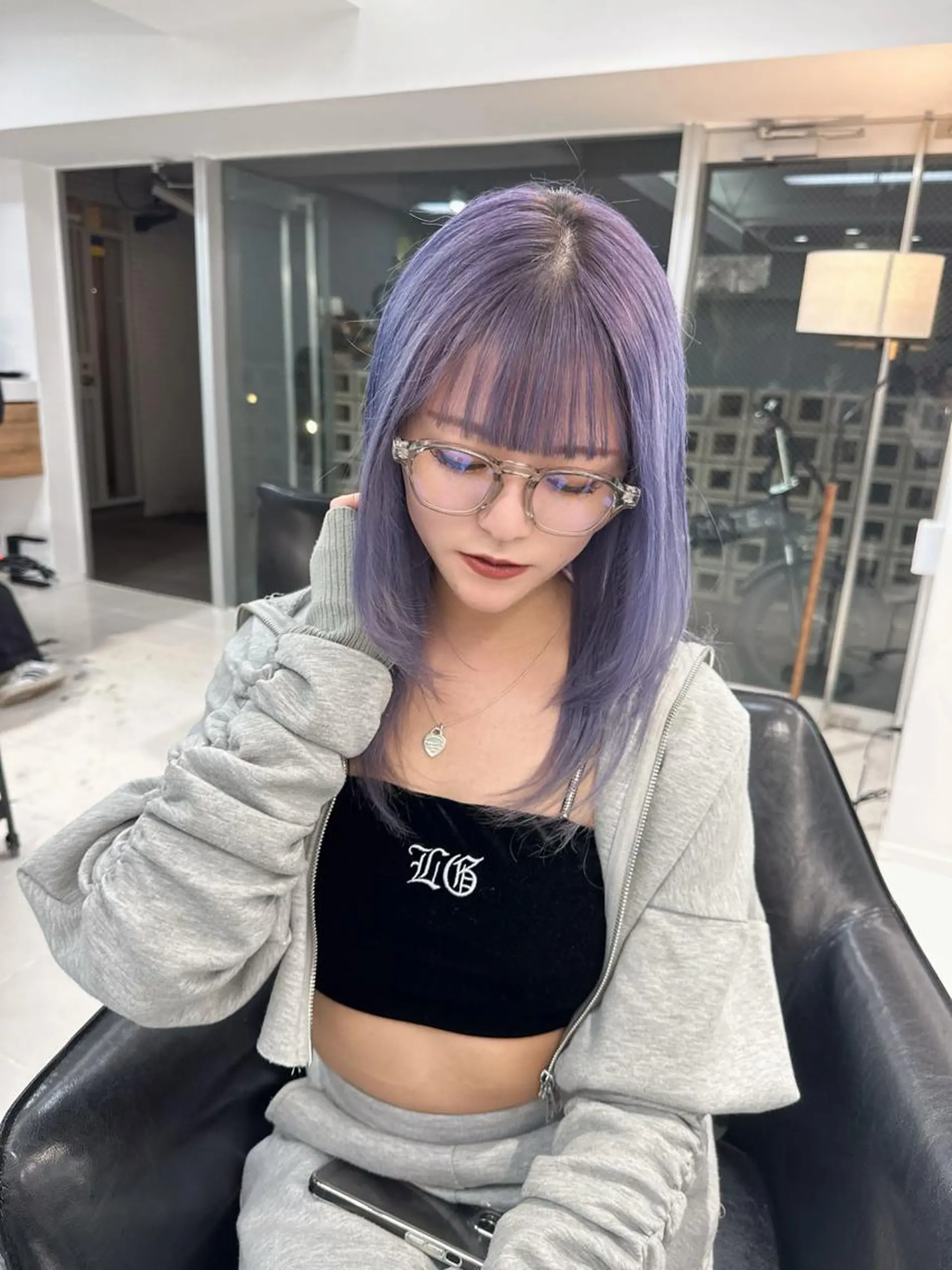 ミディアム カラー 韓国ヘア 店長NEGIのヘアスタイル