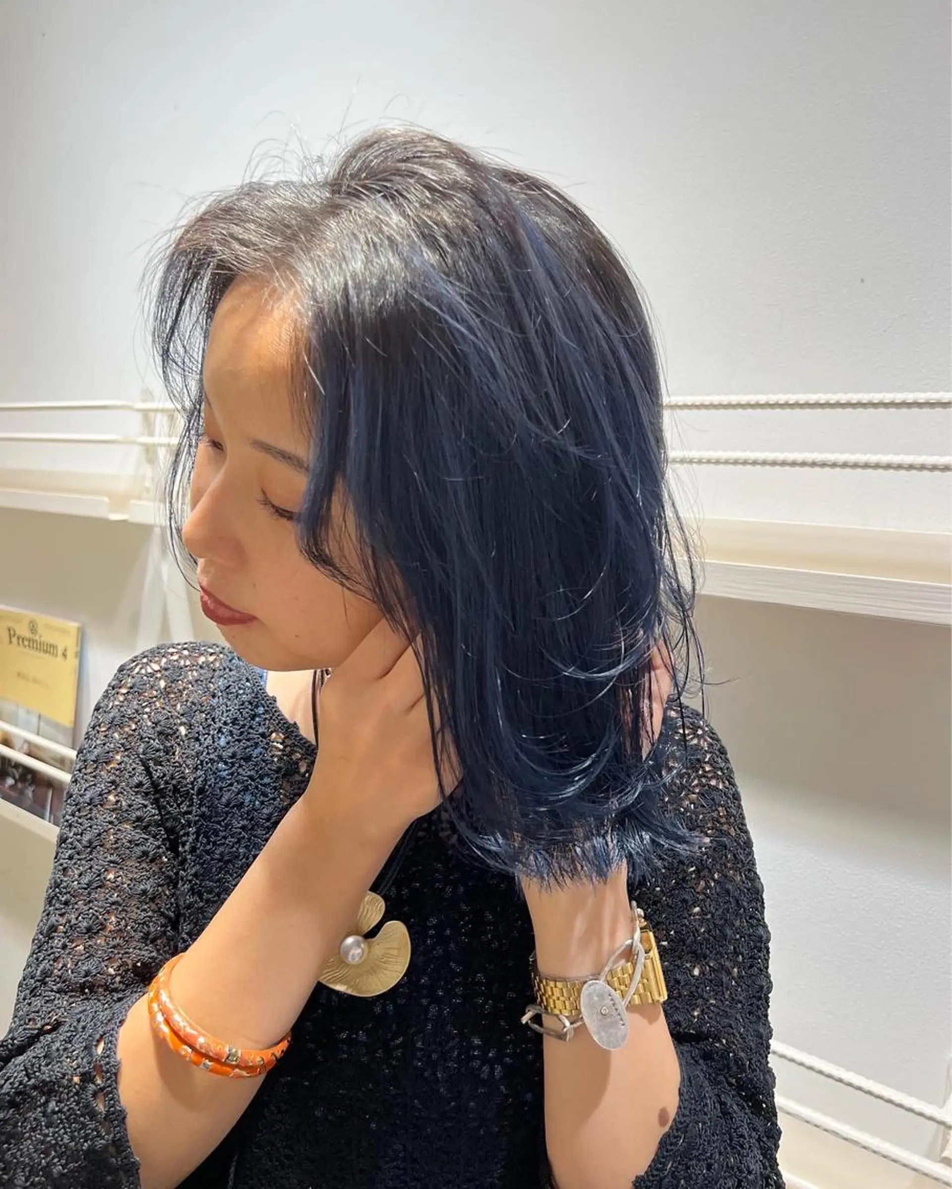 ミディアム ヘアカラー Kakui Yuikaのヘアスタイル