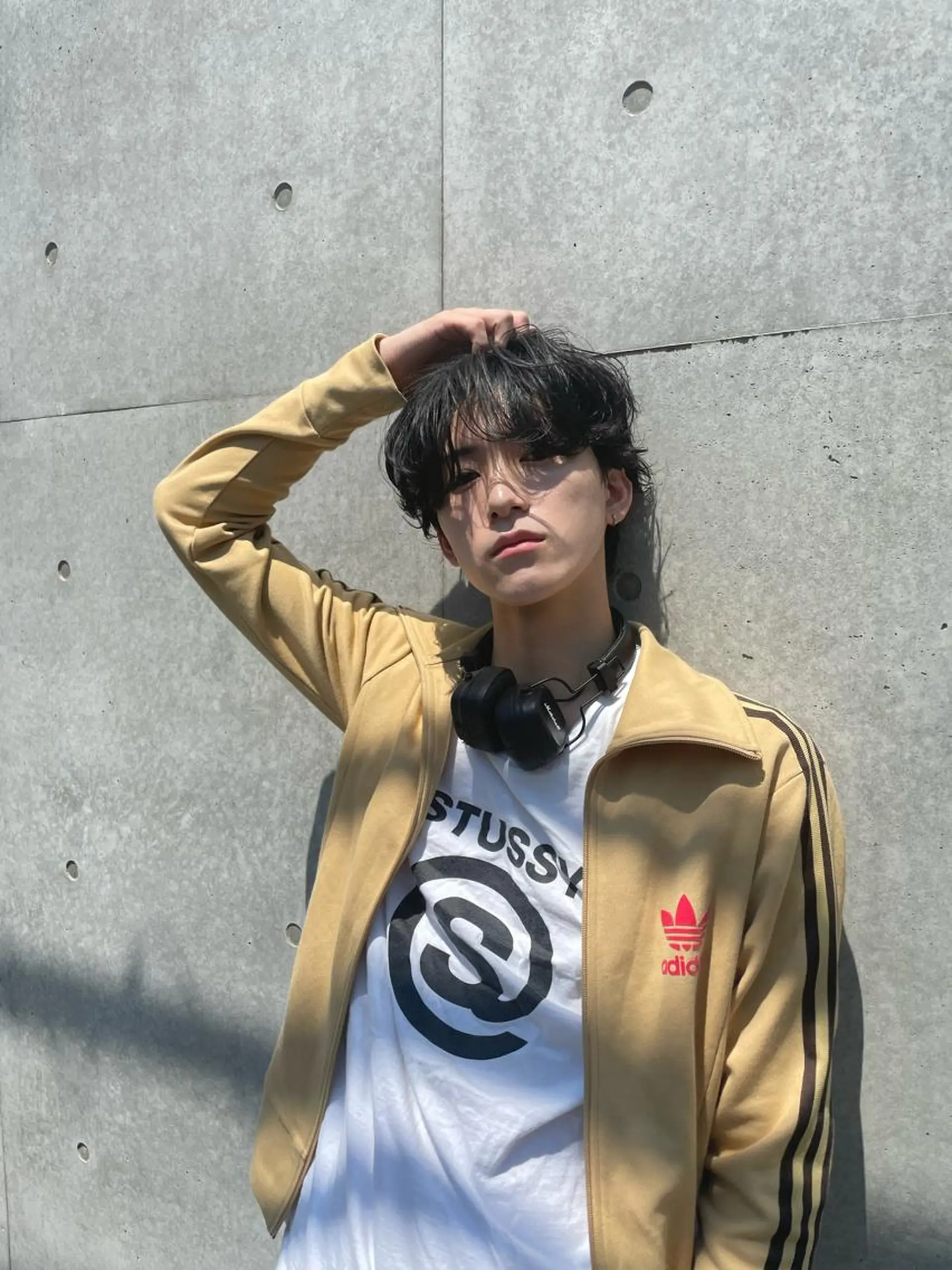 パーマ メンズ 田中 秋水のヘアスタイル