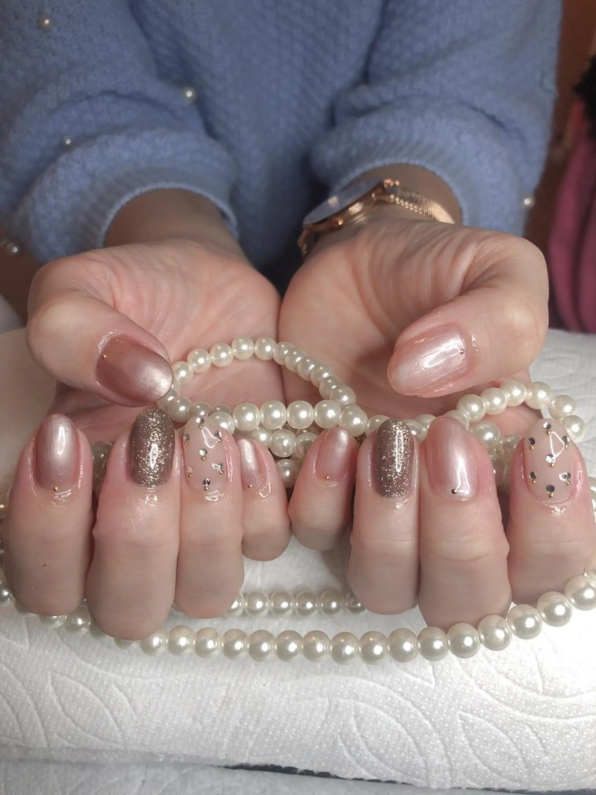 ミディアム ネイル 長さ出し専門 nynaのネイルデザイン