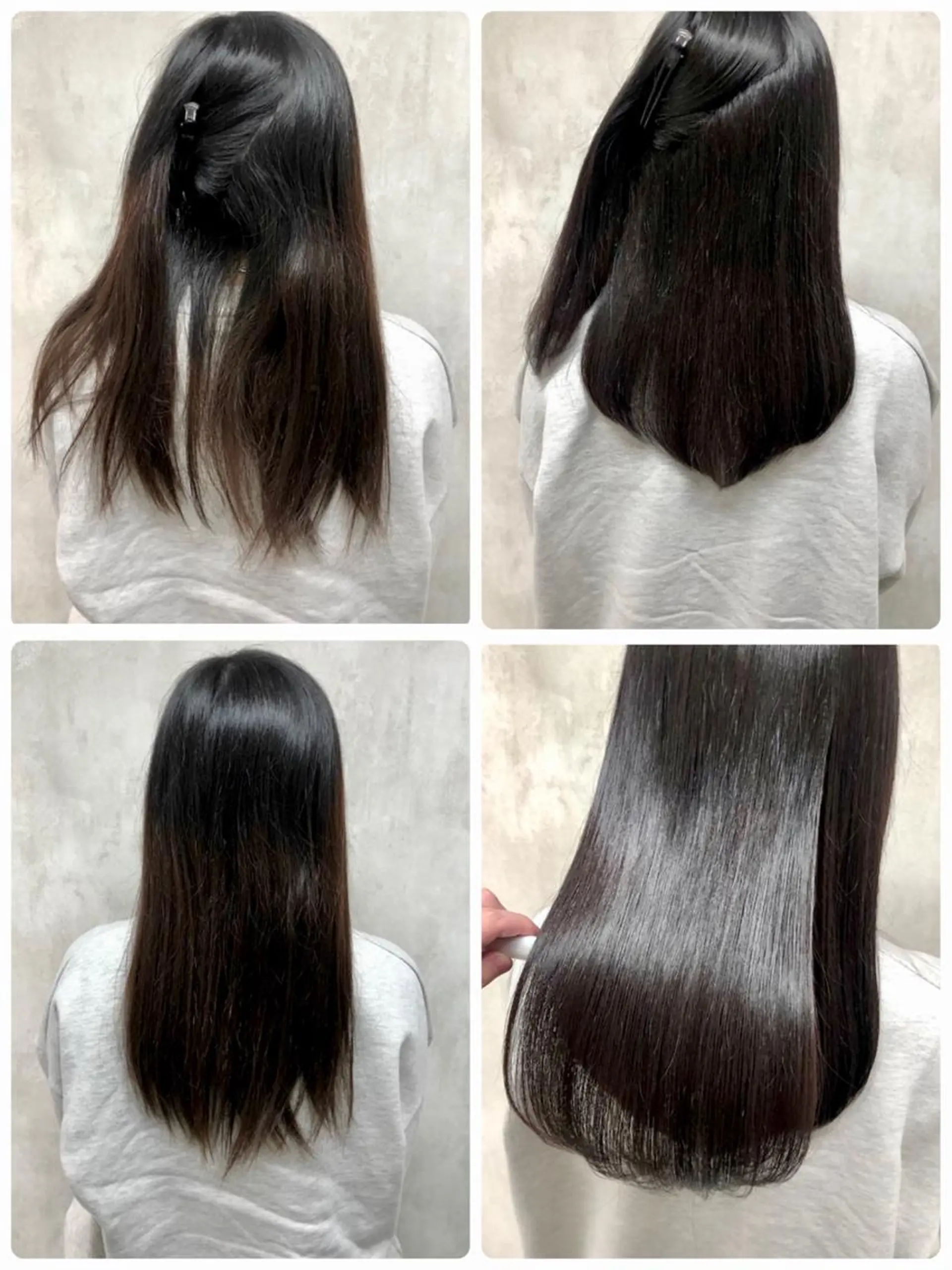 セミロング カット ヘアカラー 縮毛矯正 トリートメント ✨憧れの髪質作り✨ 😊谷口にお任せ😊のヘアスタイル