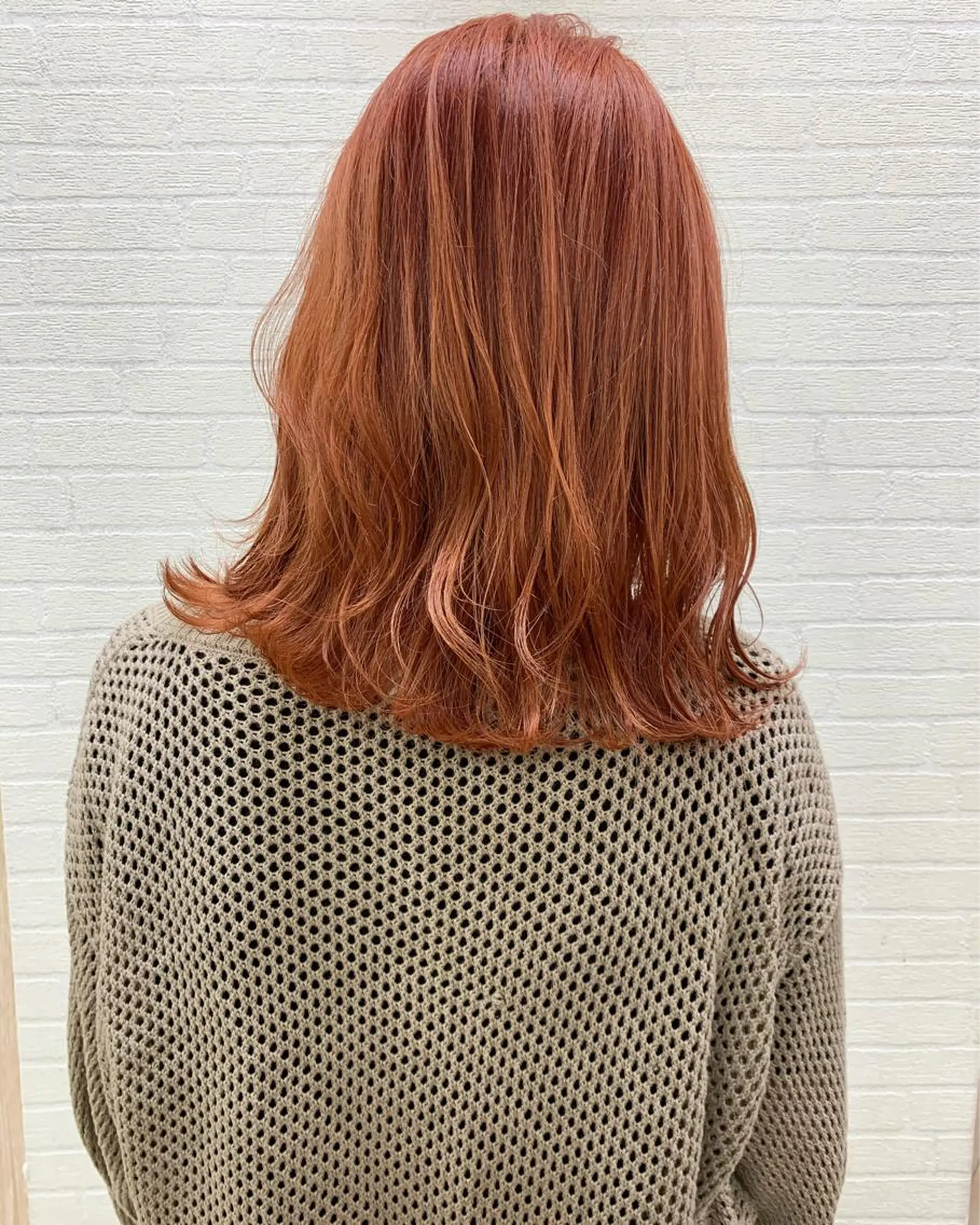 ミディアム カラー 立川 奈那子のヘアスタイル