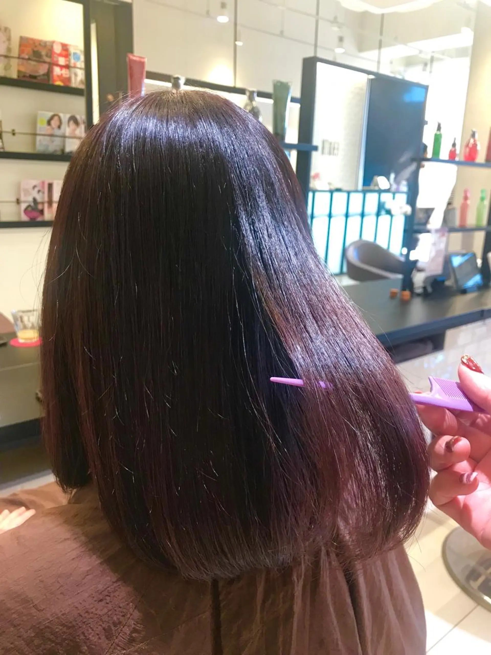 ミディアム カラー バイオレットカラー Renatus店長 金子裕美のヘアスタイル