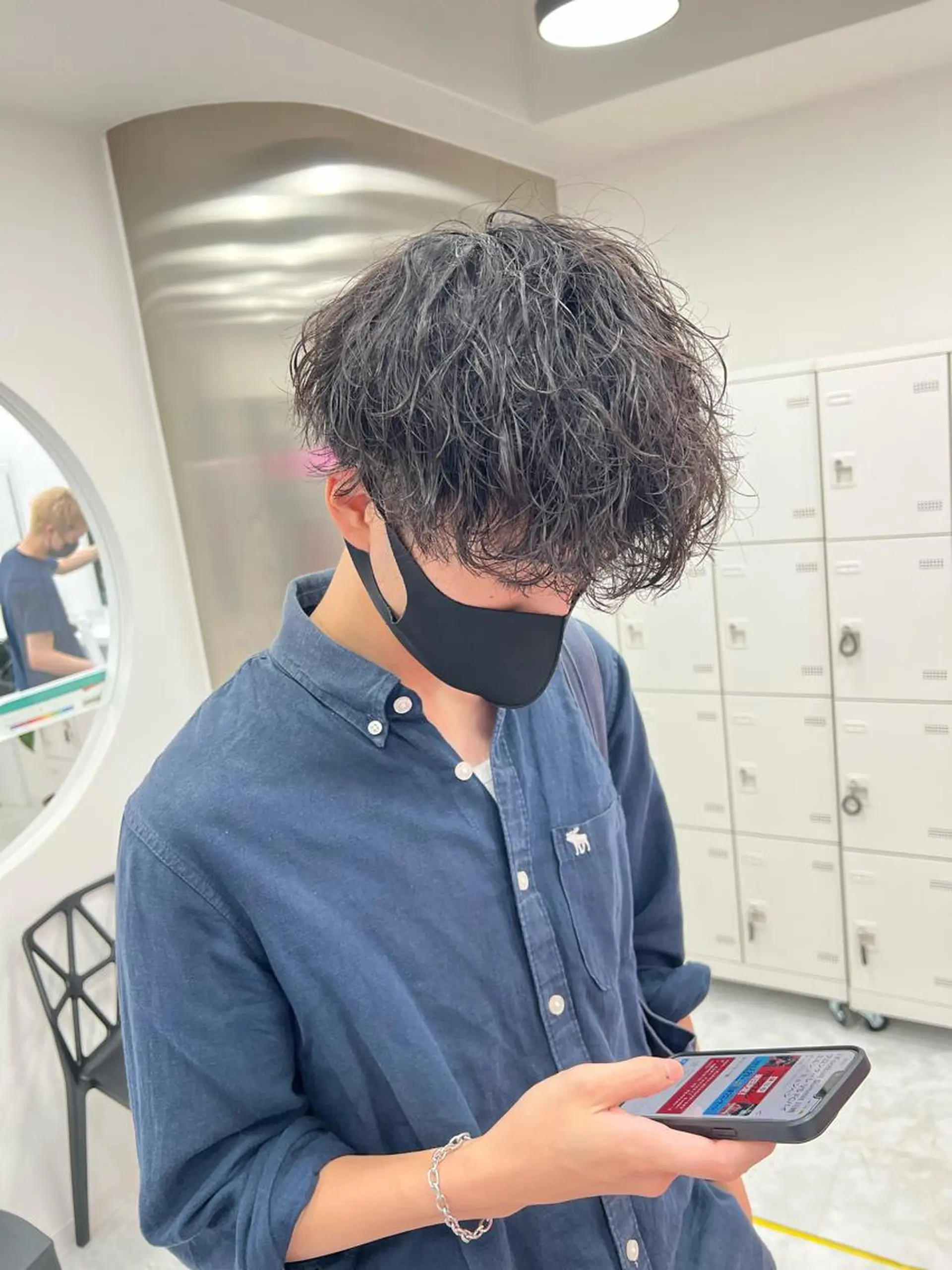 ショート カラー パーマ メンズ メンズパーマ特化 TAIGAのヘアスタイル