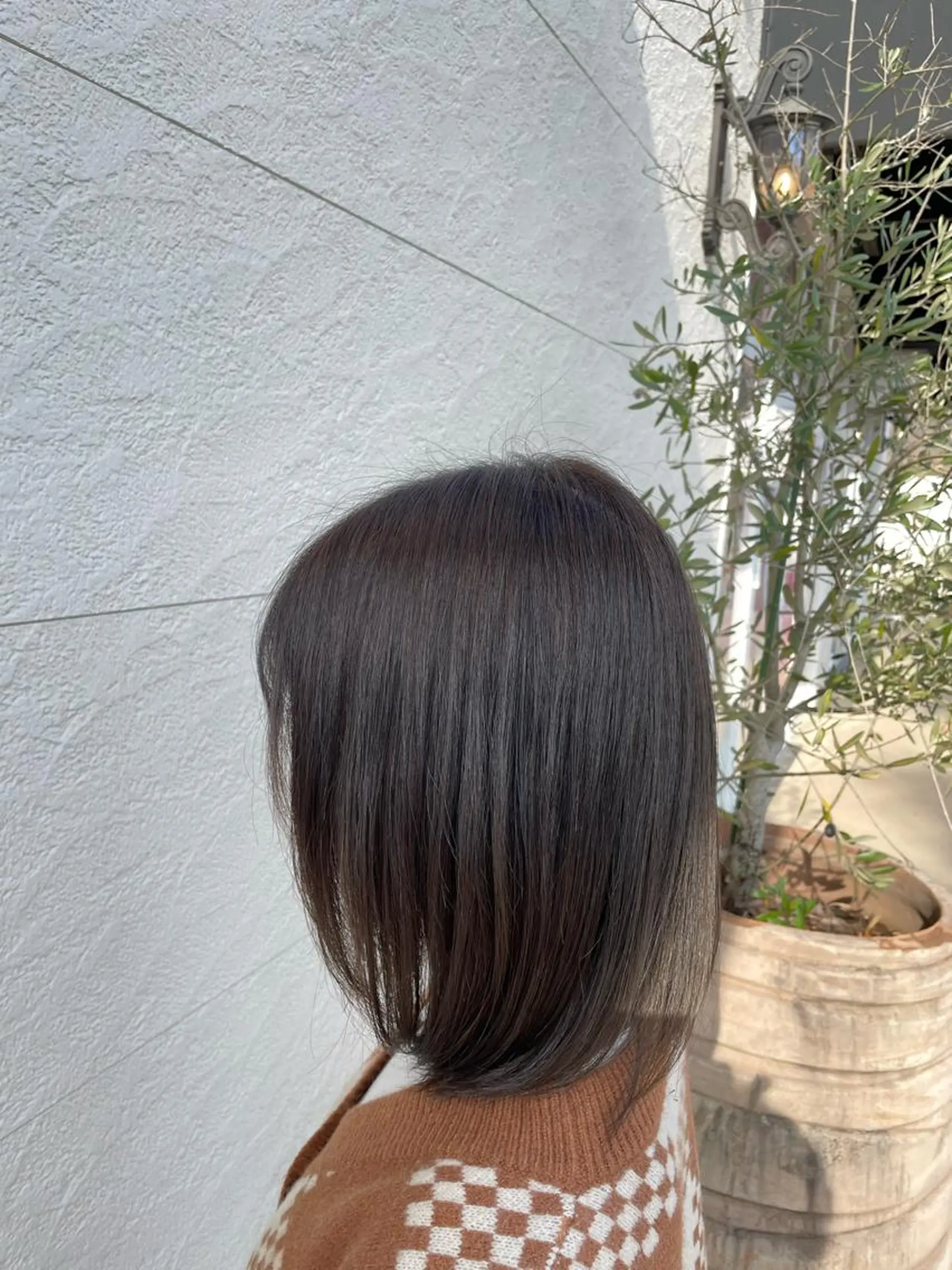 ミディアム カラー グレージュ オリーブグレージュ オリーブグレー ヘアカラー トリートメント 鵜飼 真伍のヘアスタイル