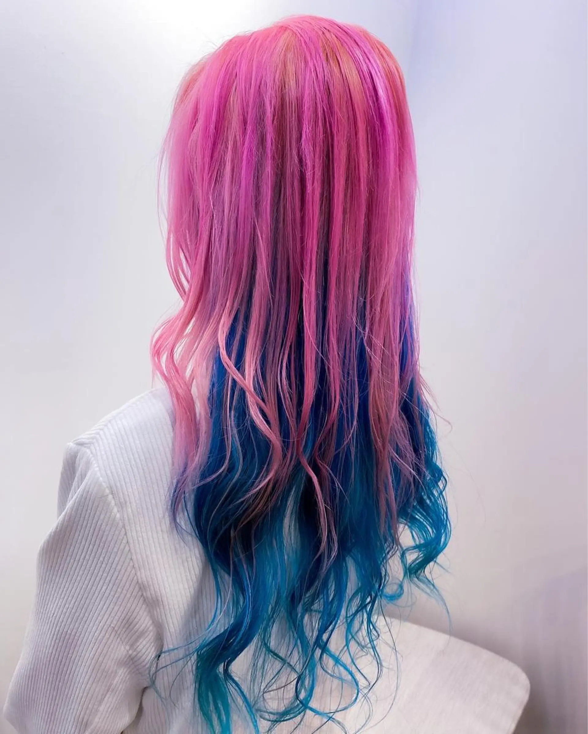 ロング カラー ハイライト/ブリーチ バレイヤージュ関佳祐のヘアスタイル