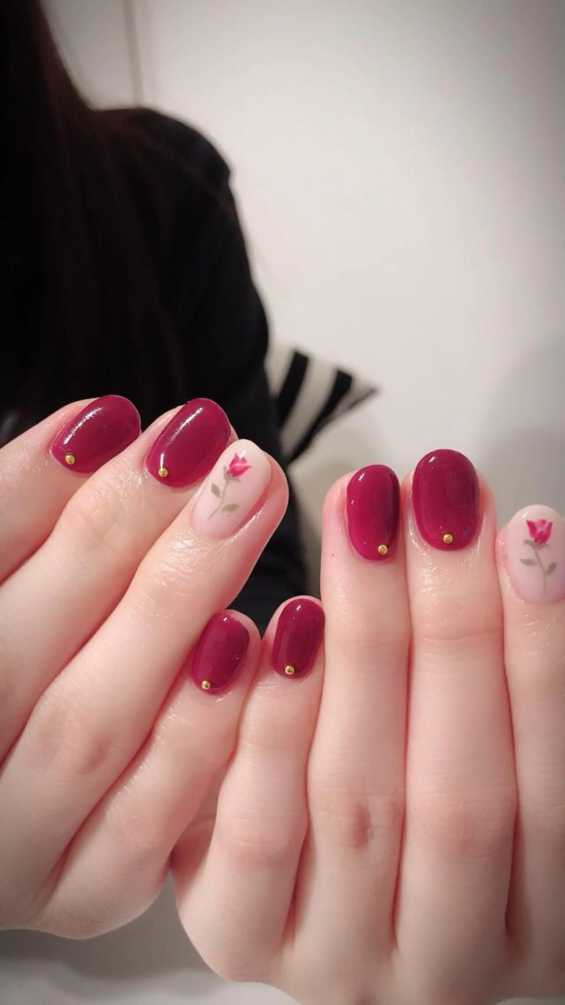 ネイル ボルドー ハンドネイル * haruのネイルデザイン