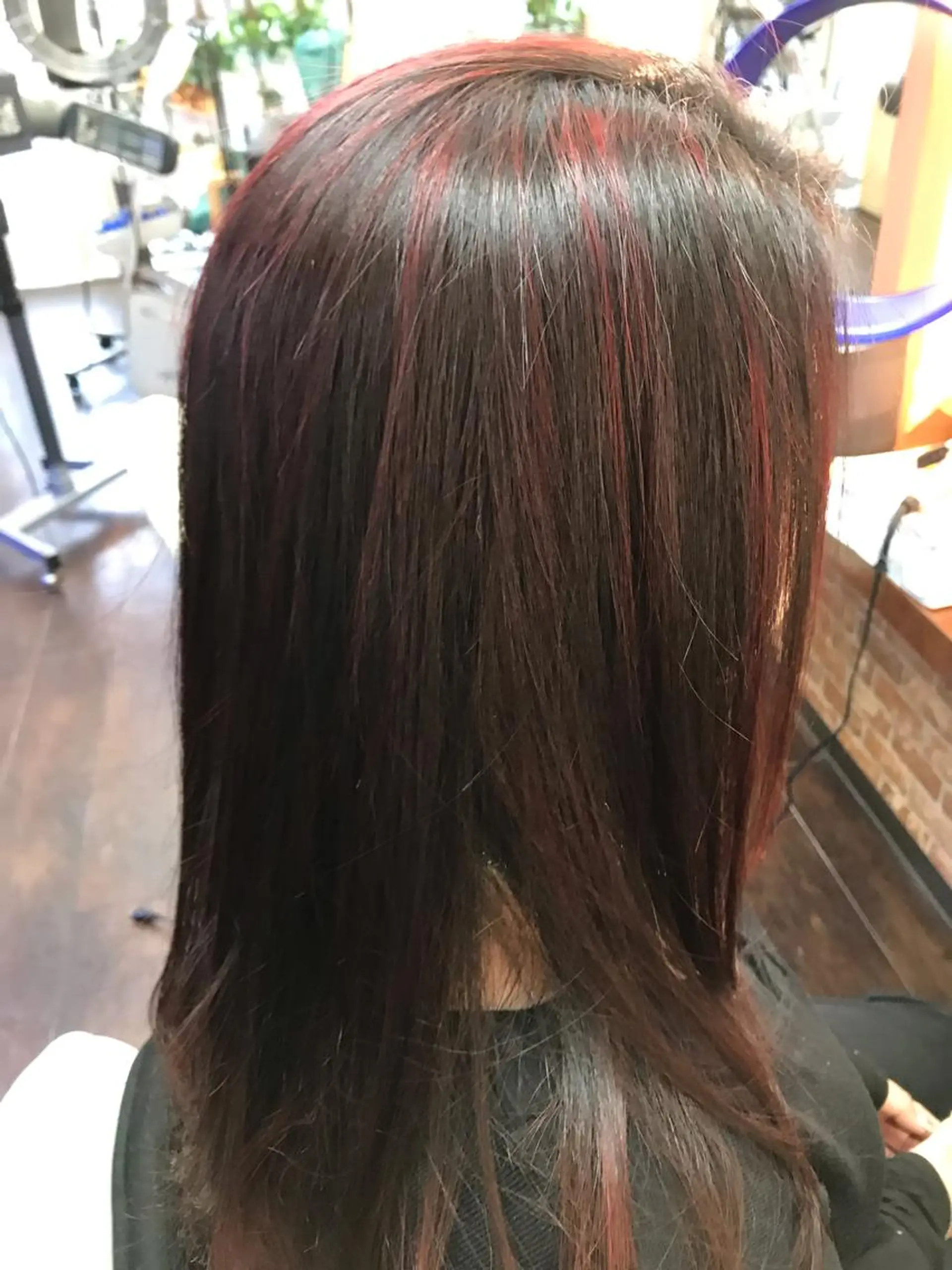 セミロング カラー 桧山 真のヘアスタイル