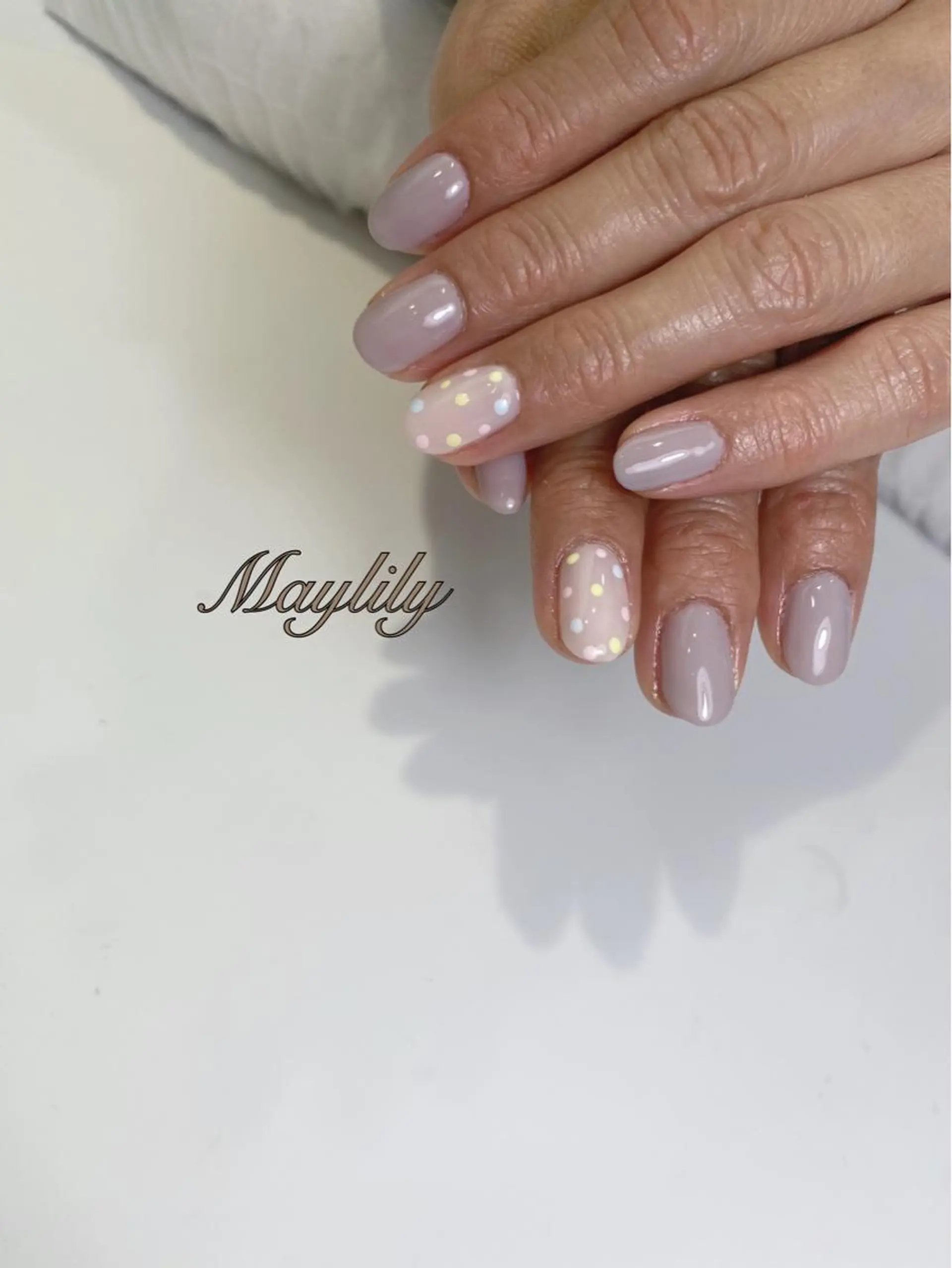 ネイル 持ち込み ハンドネイル Nail care salon Maylily所属・Nail salon Maylilyのネイルデザイン