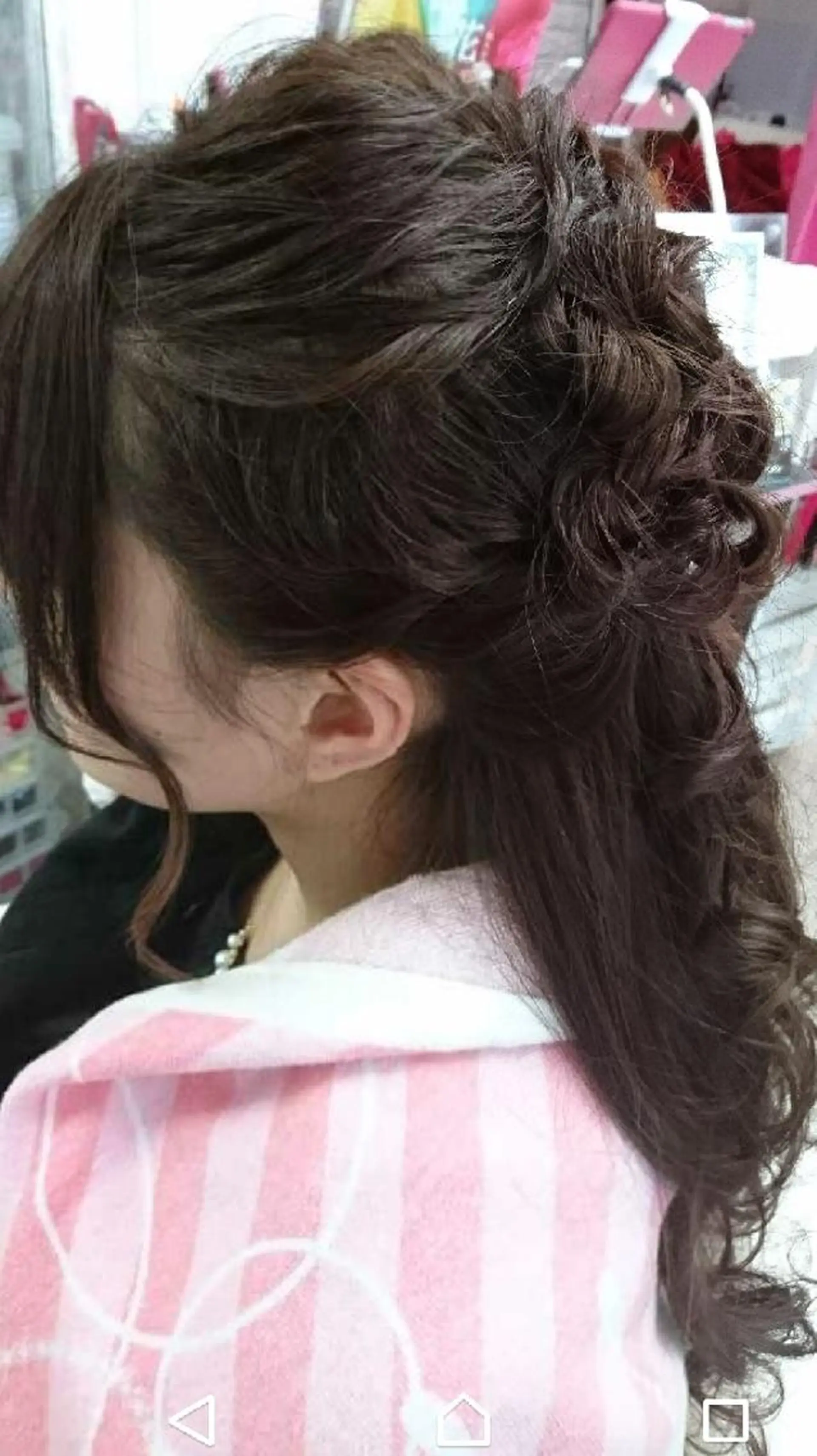 ヘアアレンジ ロング ハーフアップ 工藤 マユナのヘアスタイル