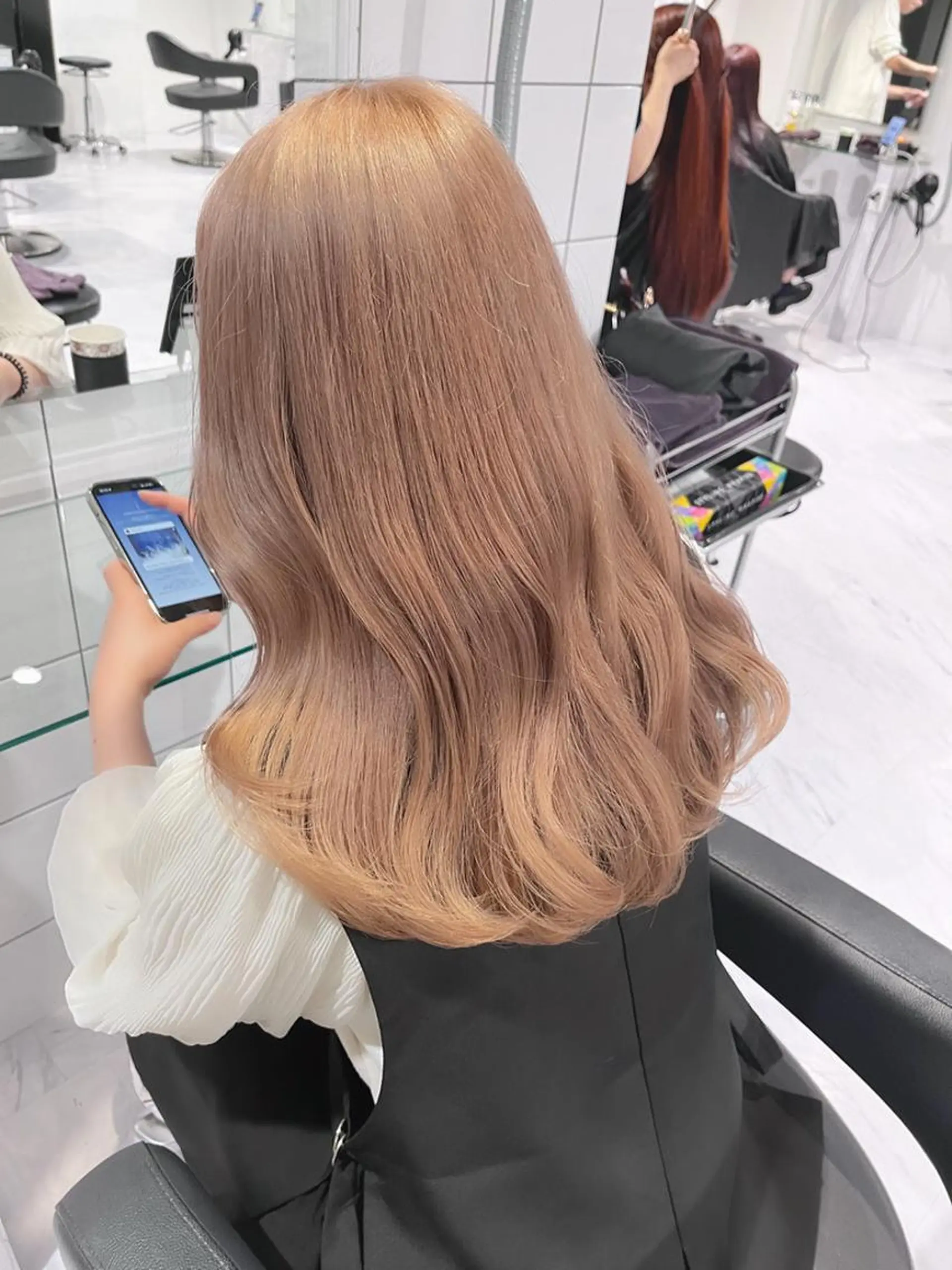カラー ヘアカラー ブリーチなし🥣🤍 ベージュ♡表参道のヘアスタイル