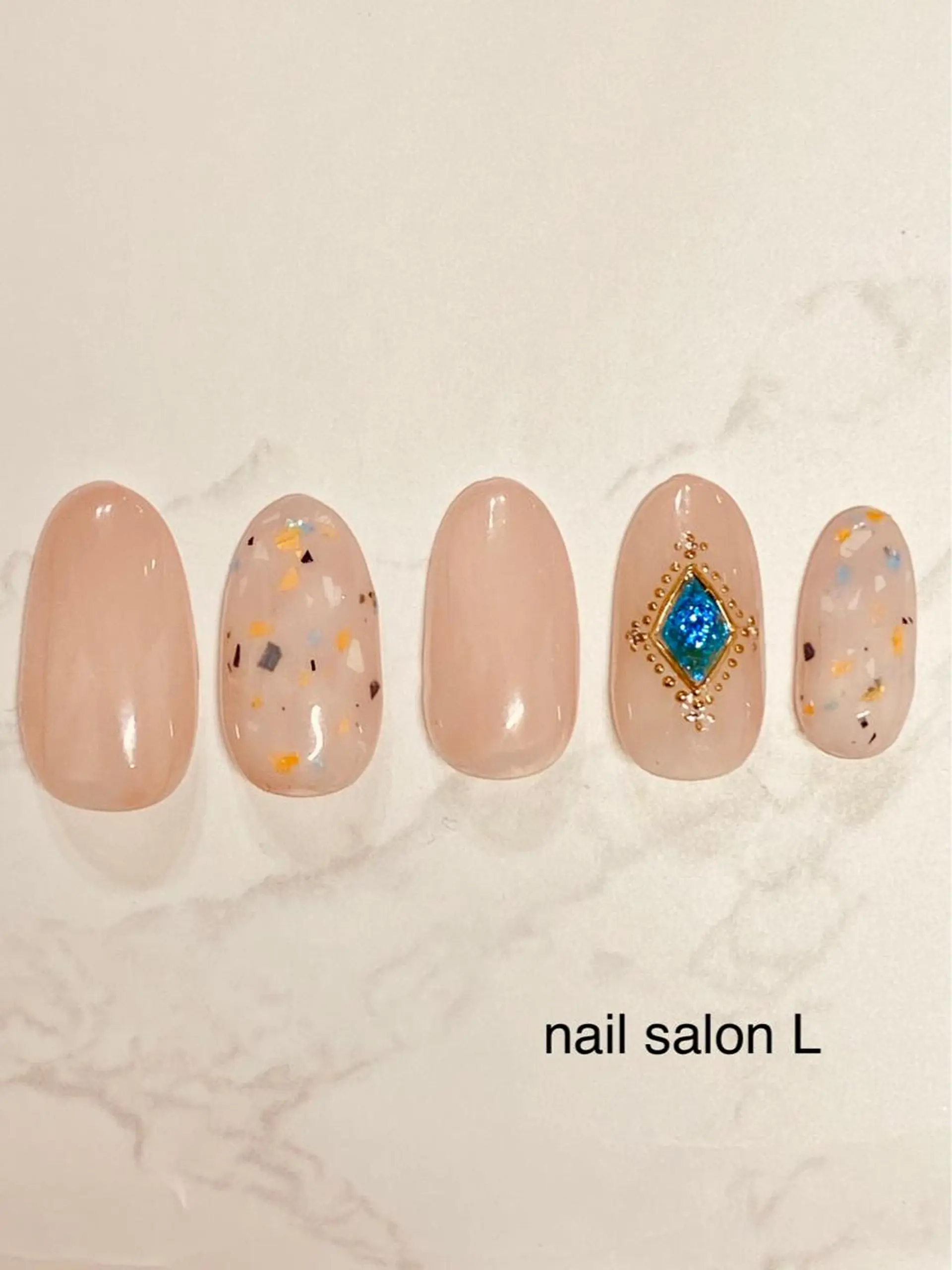 ネイル アートネイル 春ネイル ハンドネイル 吉川市 ネイルサロンLのネイルデザイン