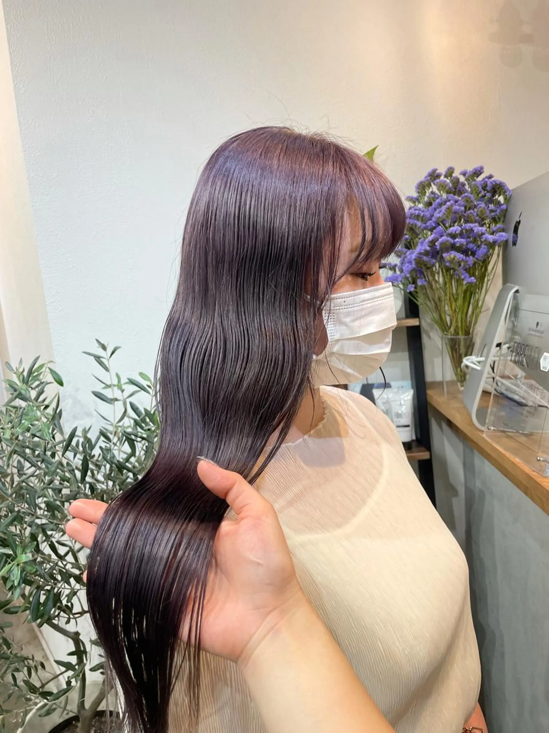 ロング カラー ラベンダーカラー カラーモデル募集 吉原佳穂💗のヘアスタイル