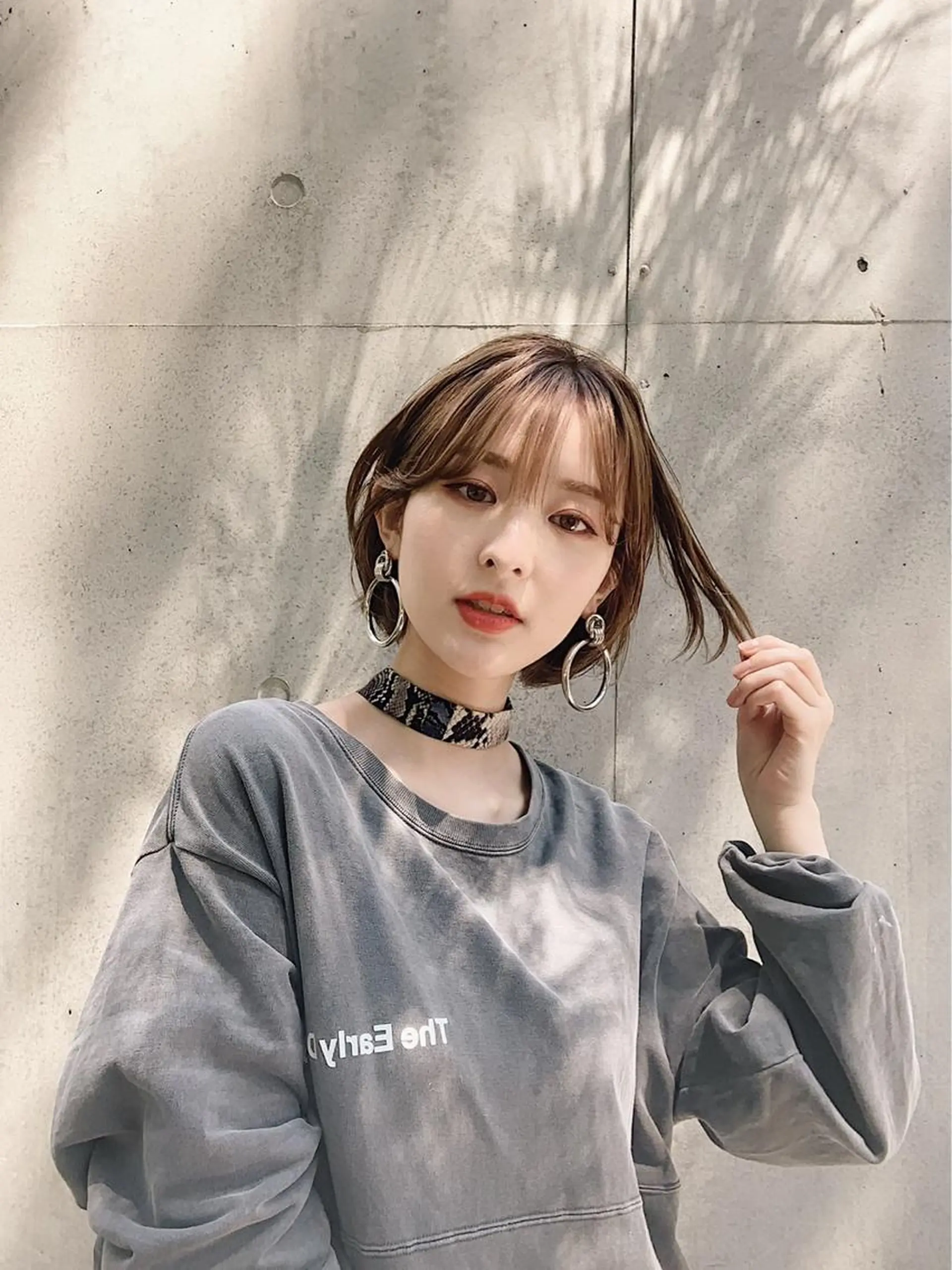 ショート カラー ブリーチ 透明感カラー ブリーチなしカラー ダブルカラー｜ なおき｜池袋美容師のヘアスタイル